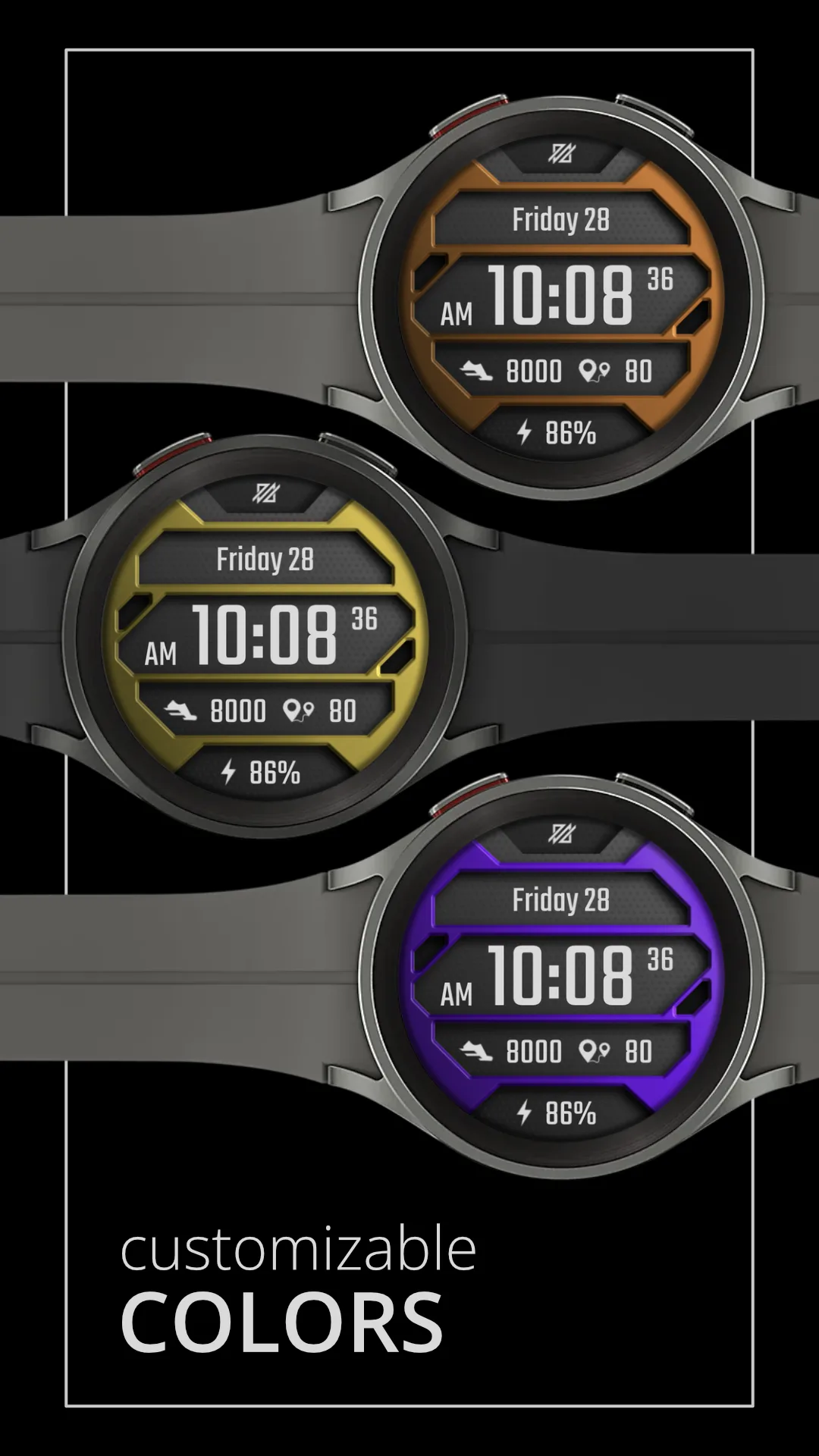 DADAM35 Metal — Metal Wear OS watch face — screenshot 3