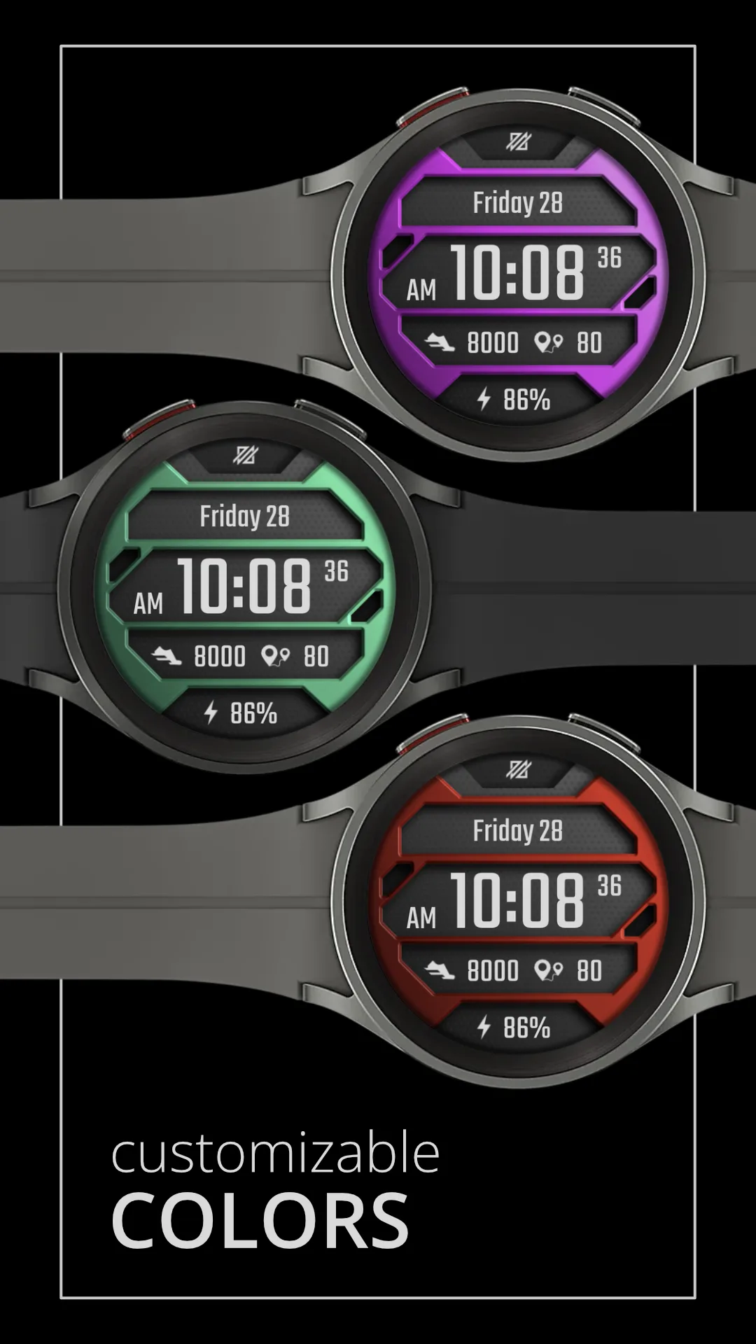 DADAM35 Metal — Metal Wear OS watch face — screenshot 4