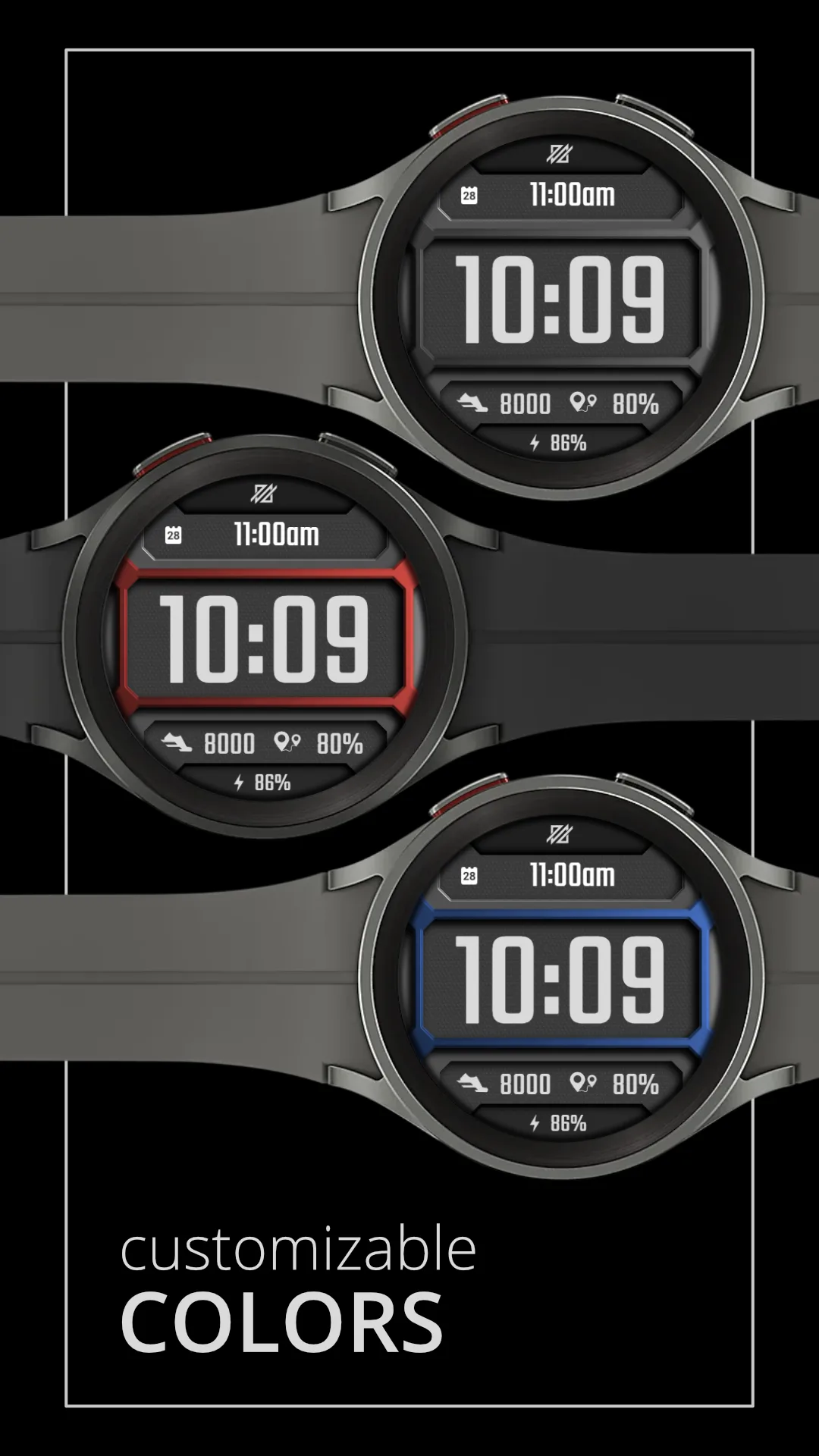 DADAM36 Big Time — Big Time Wear OS watch face — screenshot 2