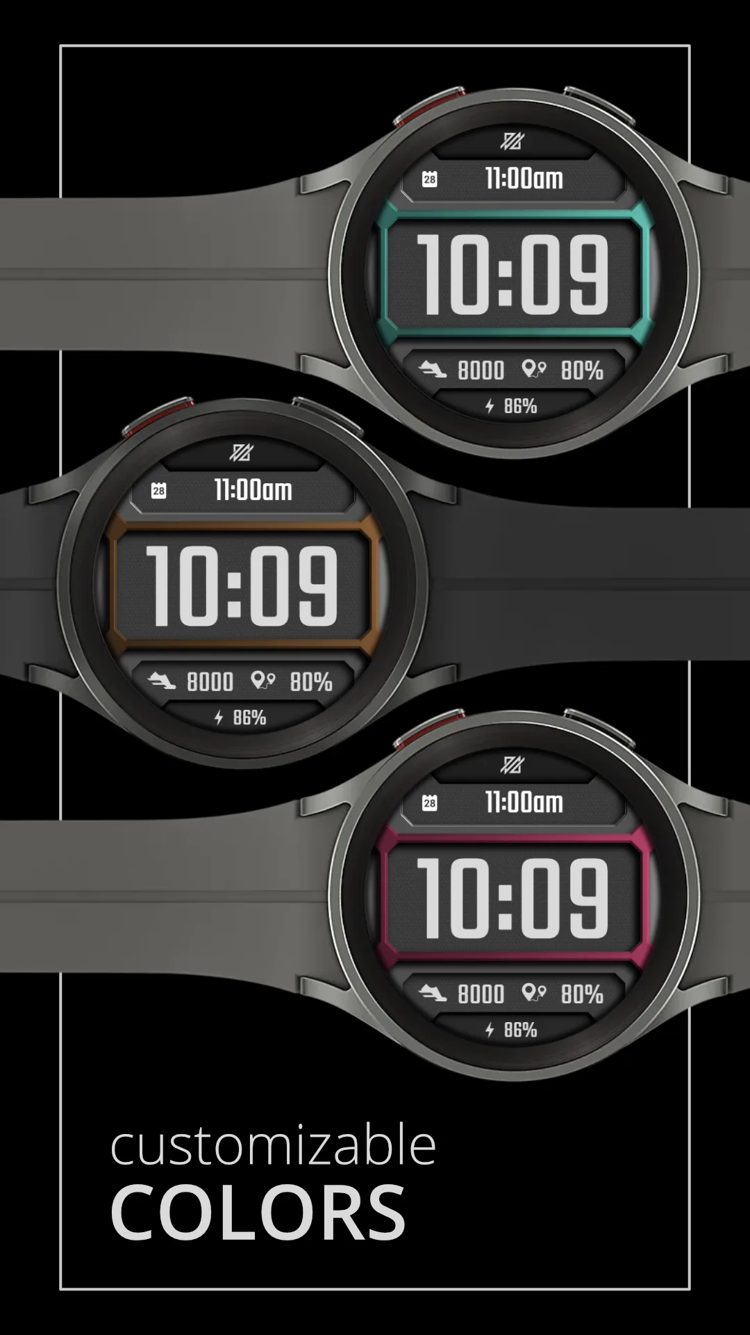 DADAM36 Big Time — Big Time Wear OS watch face — screenshot 3