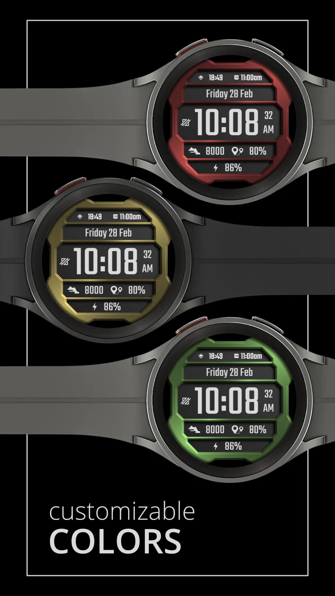 DADAM37 Modern — Modern Wear OS watch face — screenshot 2