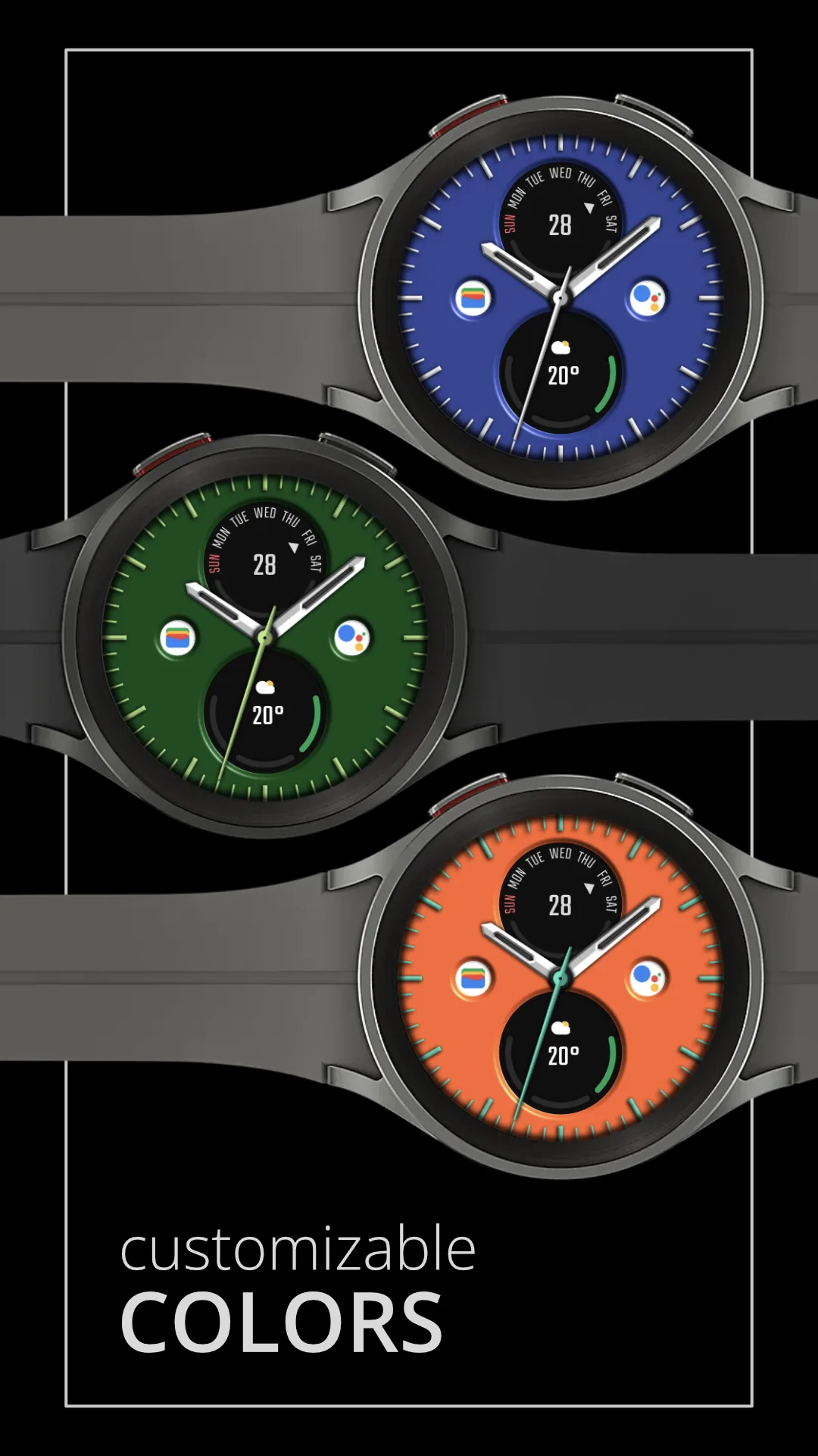 DADAM40 Classic — Classic Wear OS watch face — screenshot 2
