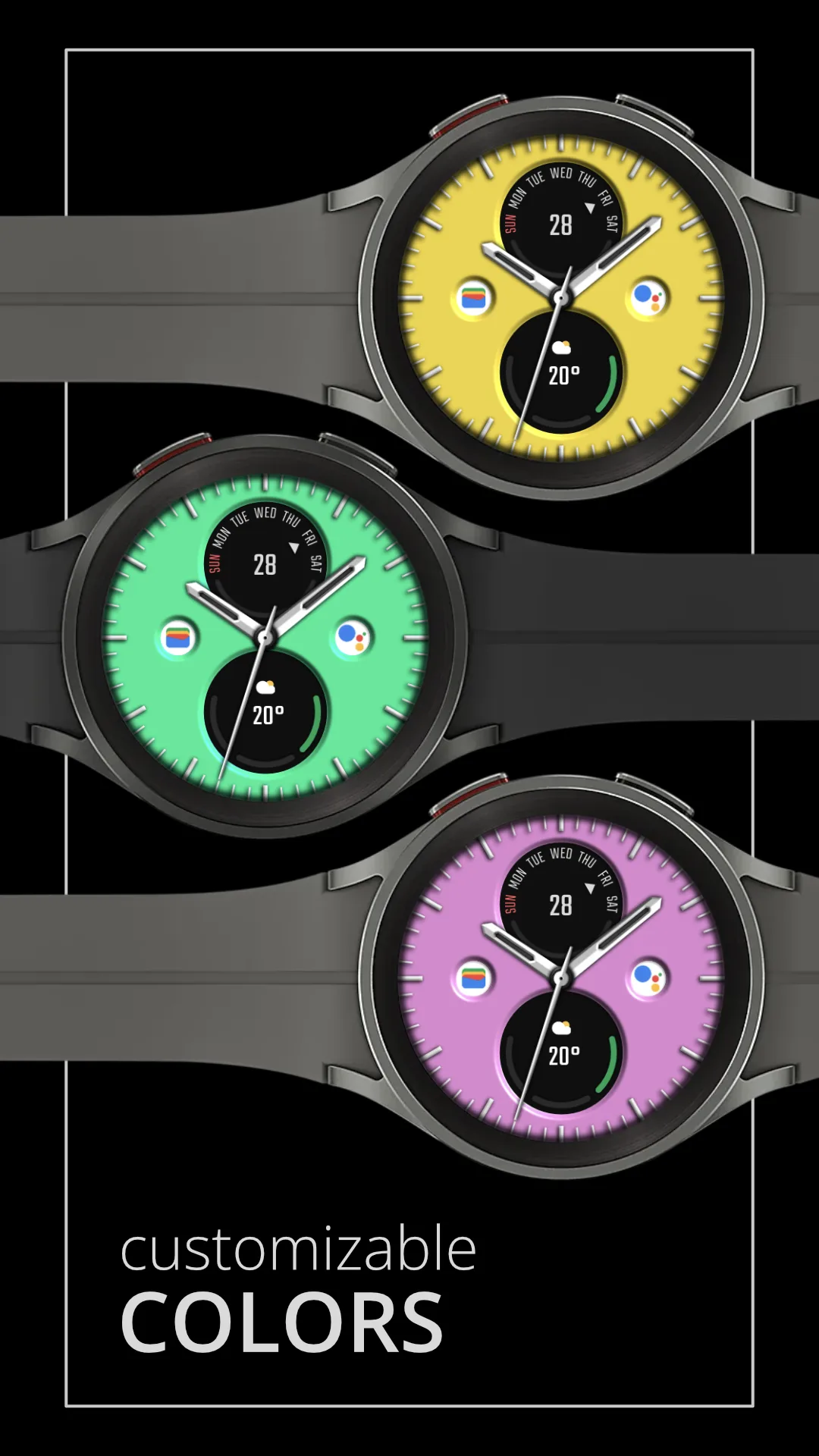 DADAM40 Classic — Classic Wear OS watch face — screenshot 3