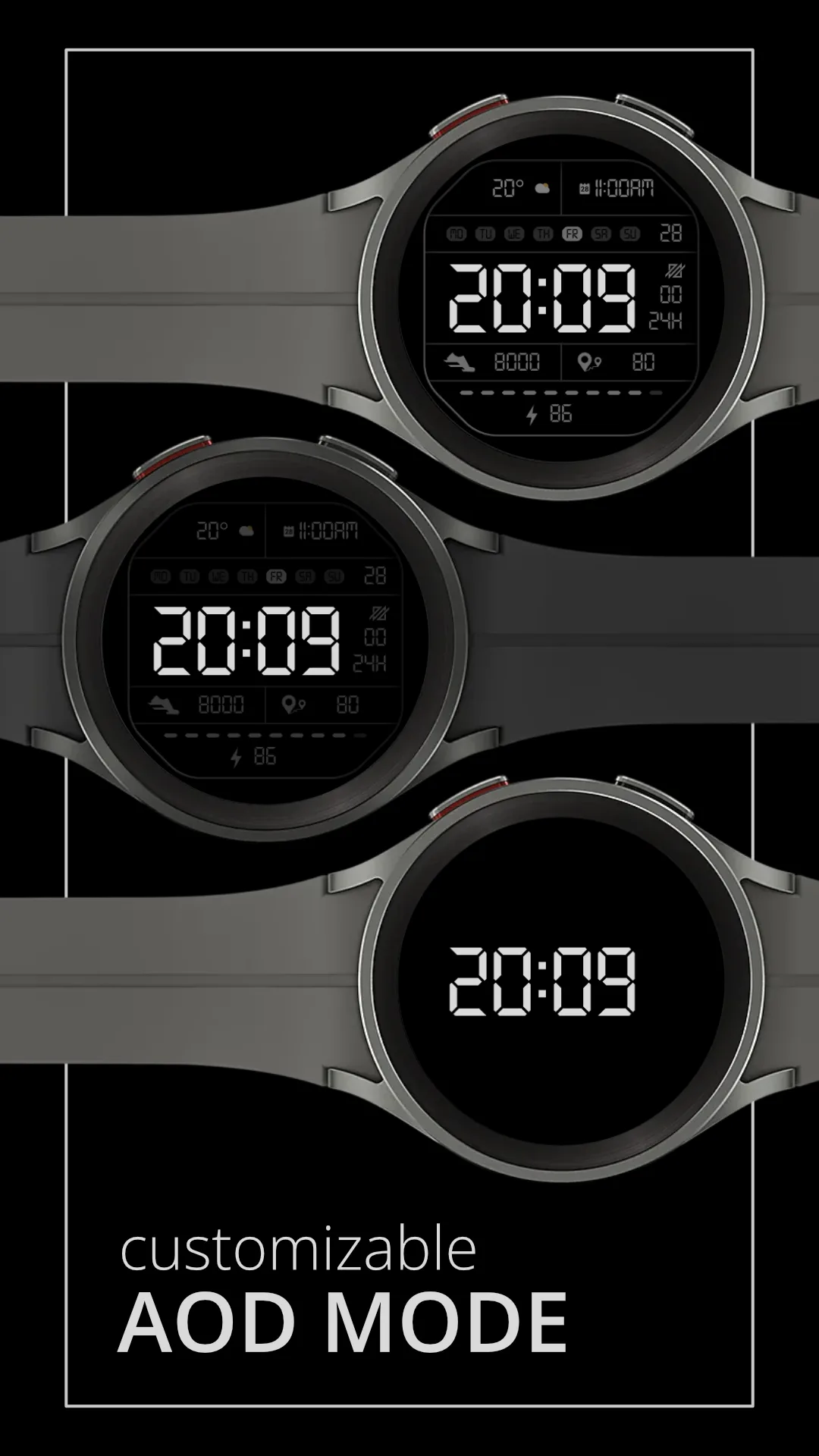 DADAM41 Retro LCD — Retro LCD Wear OS watch face — screenshot 4