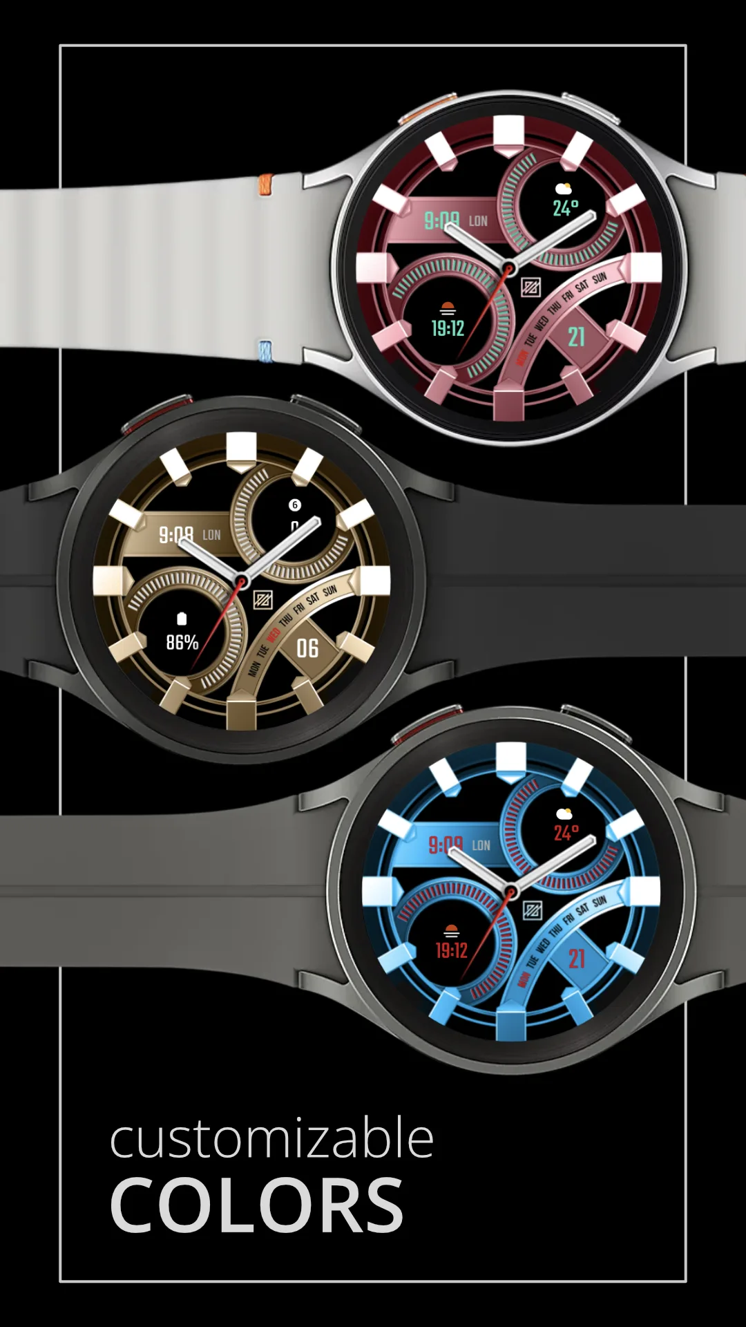 DADAM44 Hybrid — Hybrid Wear OS watch face — screenshot 2