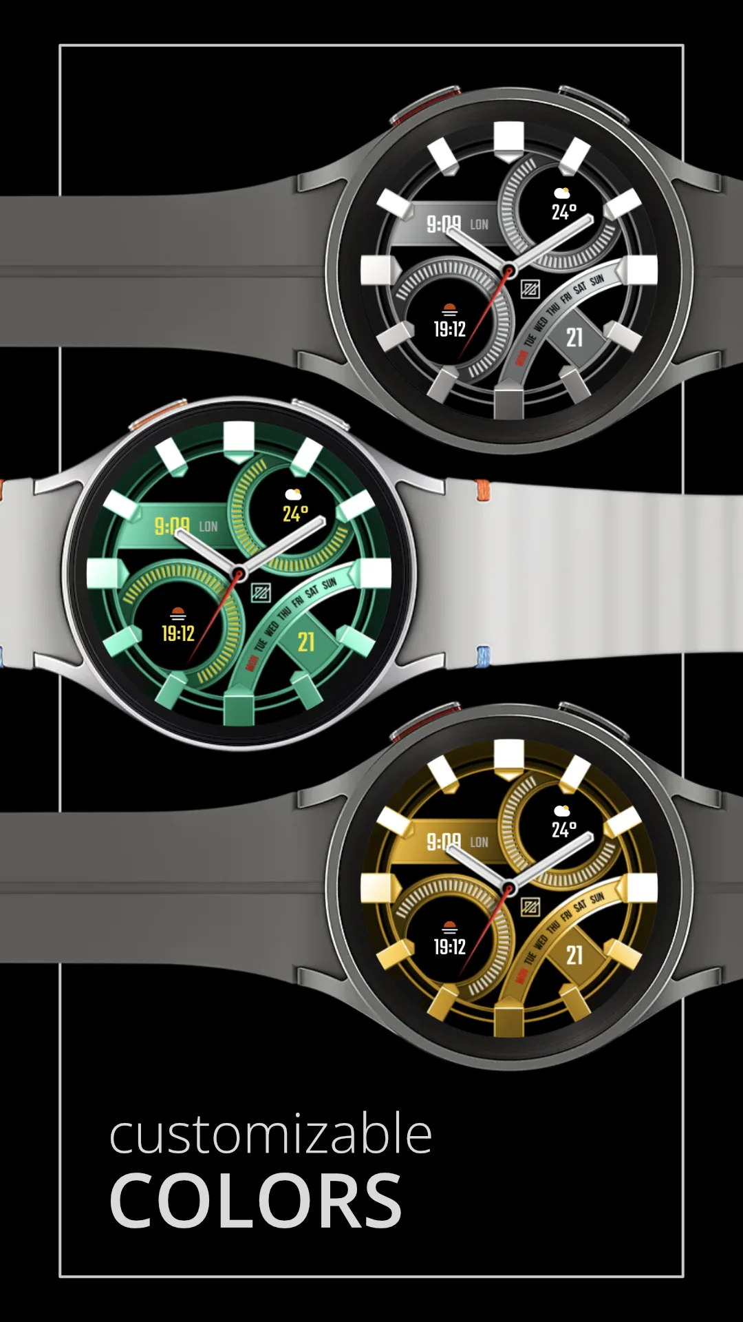 DADAM44 Hybrid — Hybrid Wear OS watch face — screenshot 3