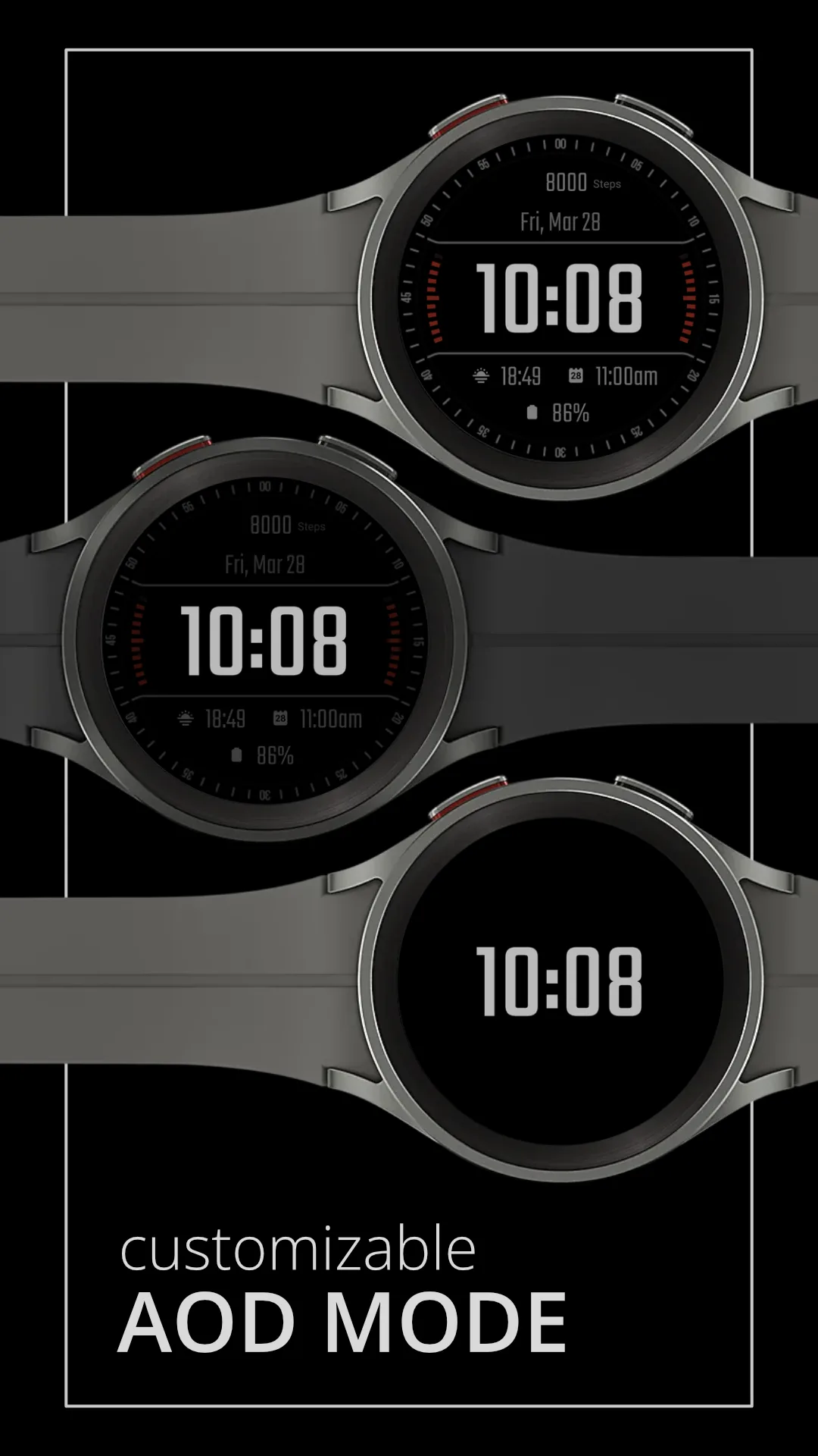 DADAM45 Digital — Digital Wear OS watch face — screenshot 4