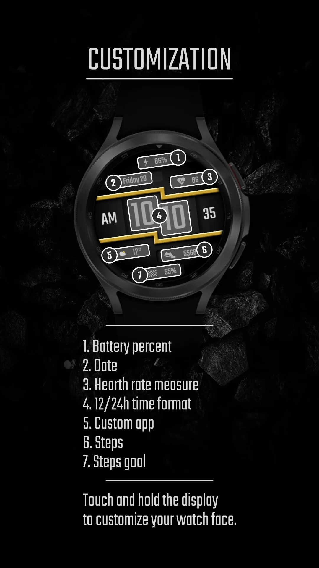 DADAM49 Minimal — Minimal Wear OS watch face — screenshot 2