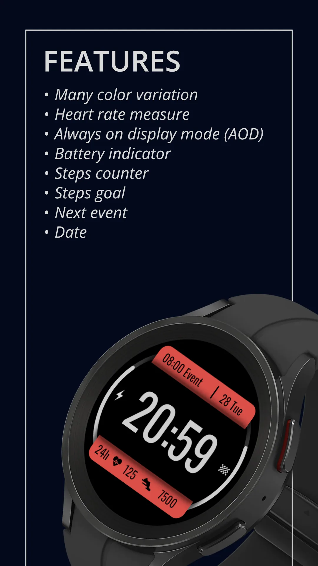 DADAM53 Dashboard — Dashboard Wear OS watch face — screenshot 2