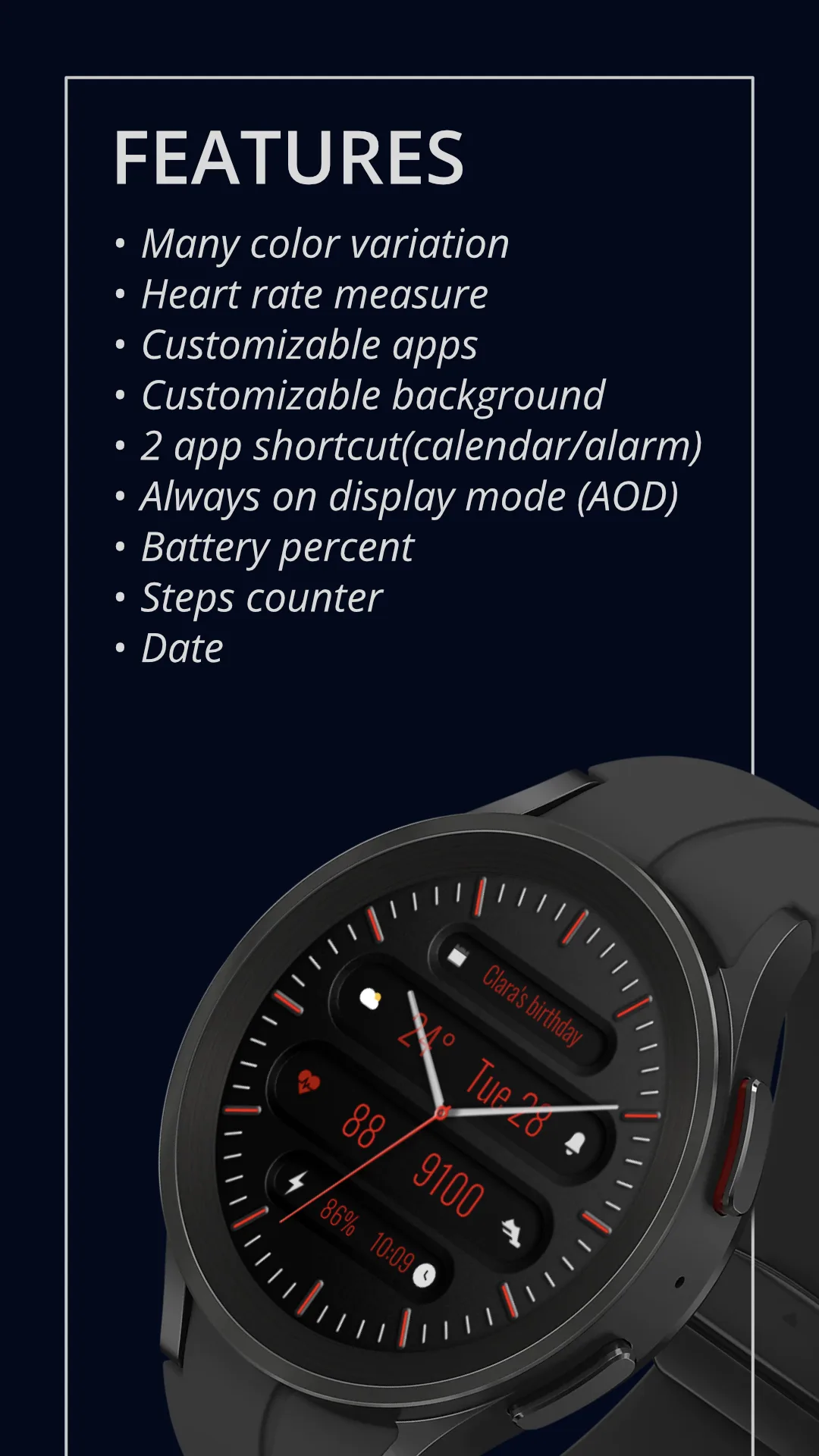 DADAM55 Classic — Classic Wear OS watch face — screenshot 2