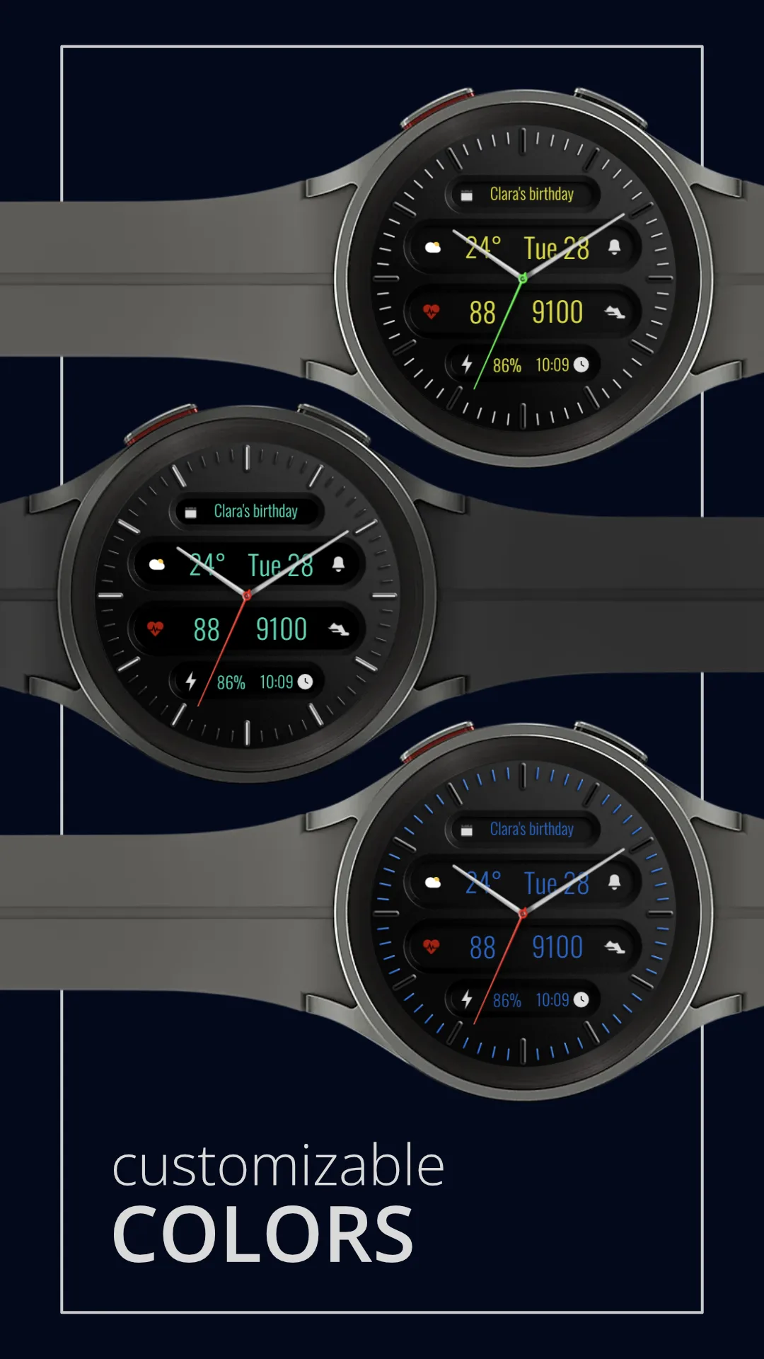 DADAM55 Classic — Classic Wear OS watch face — screenshot 3