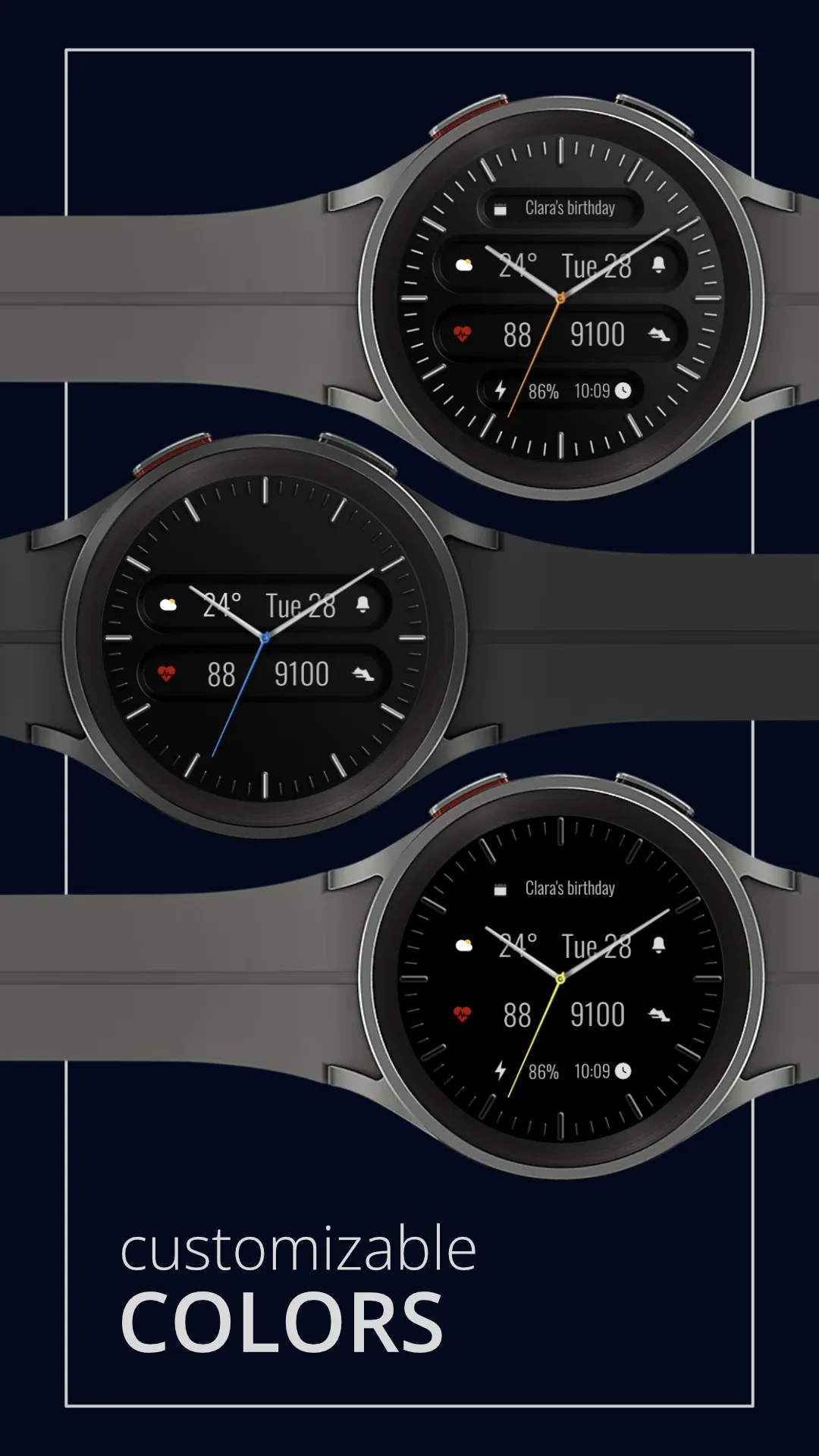 DADAM55 Classic — Classic Wear OS watch face — screenshot 4