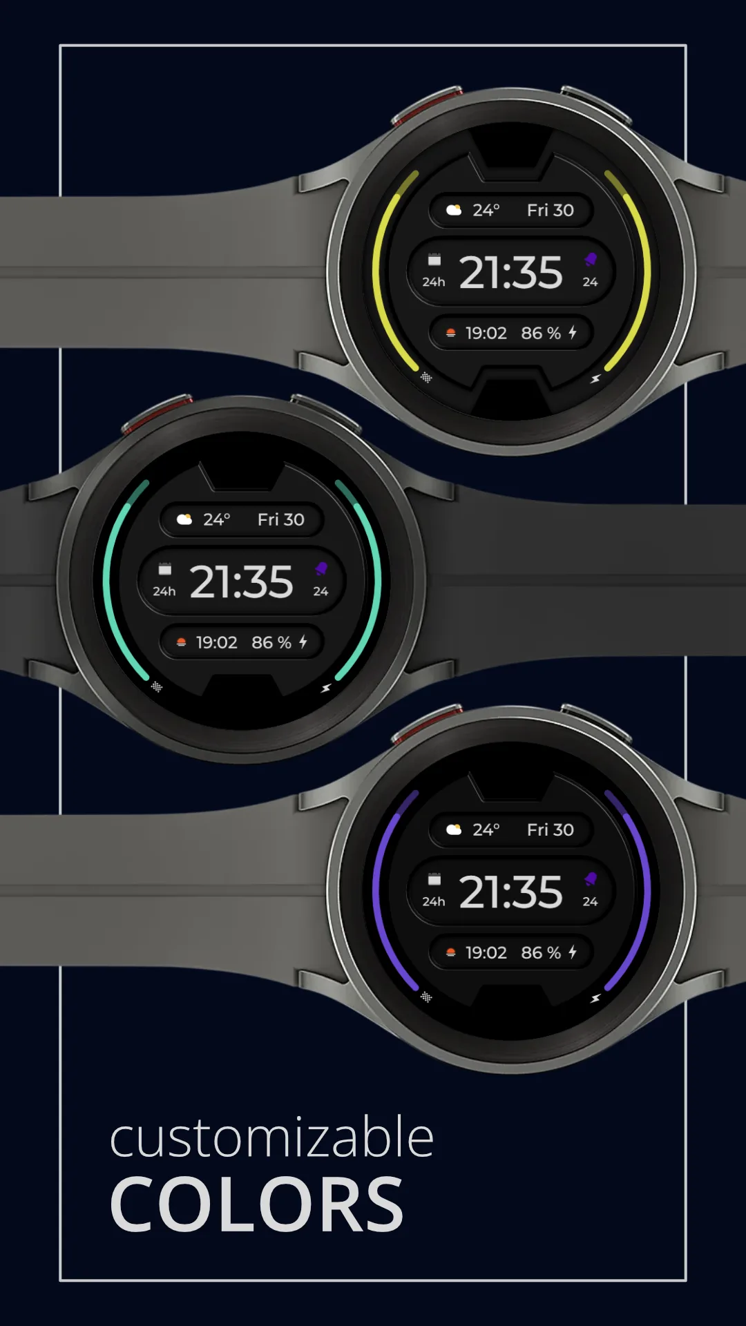 DADAM56 Digital — Digital Wear OS watch face — screenshot 3