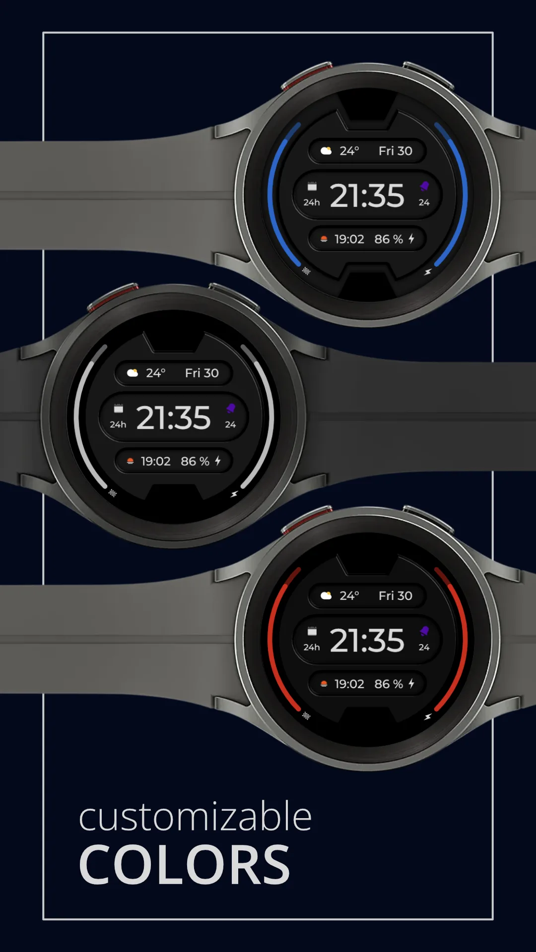 DADAM56 Digital — Digital Wear OS watch face — screenshot 4