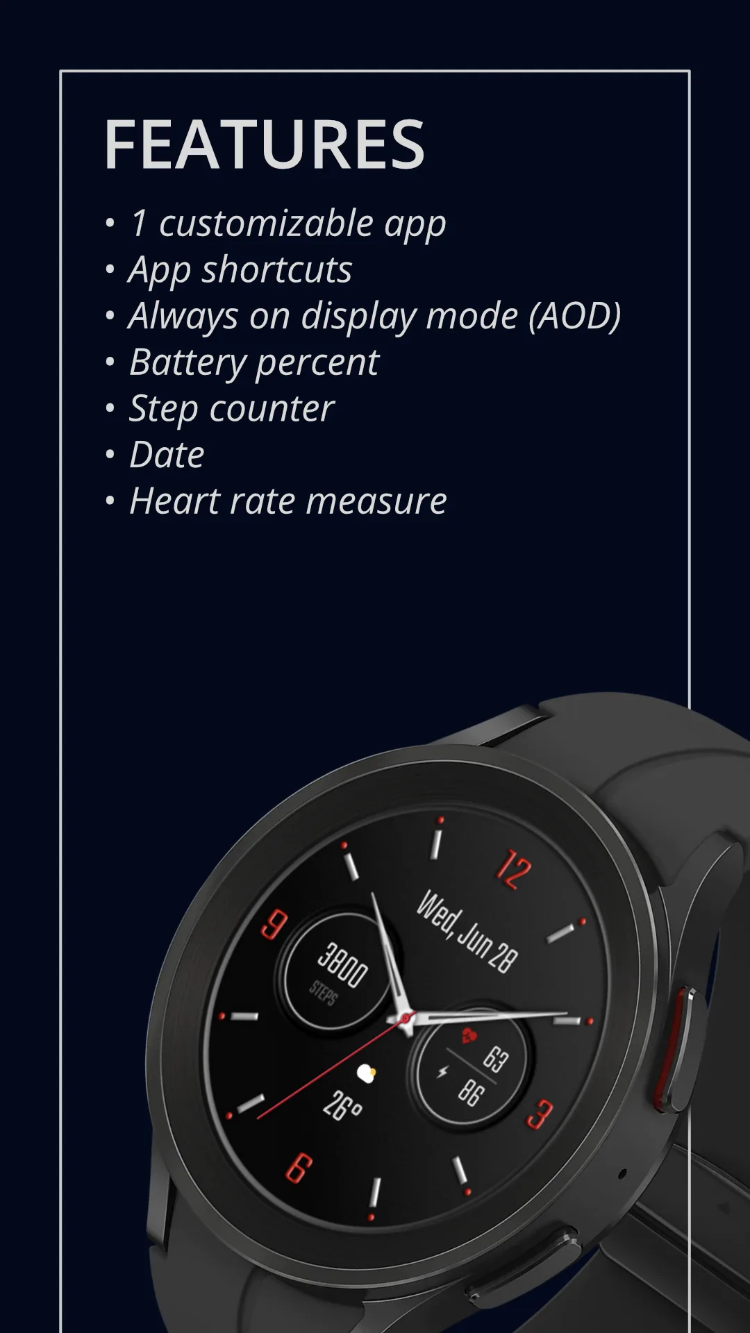 DADAM58 Classic — Classic Wear OS watch face — screenshot 2