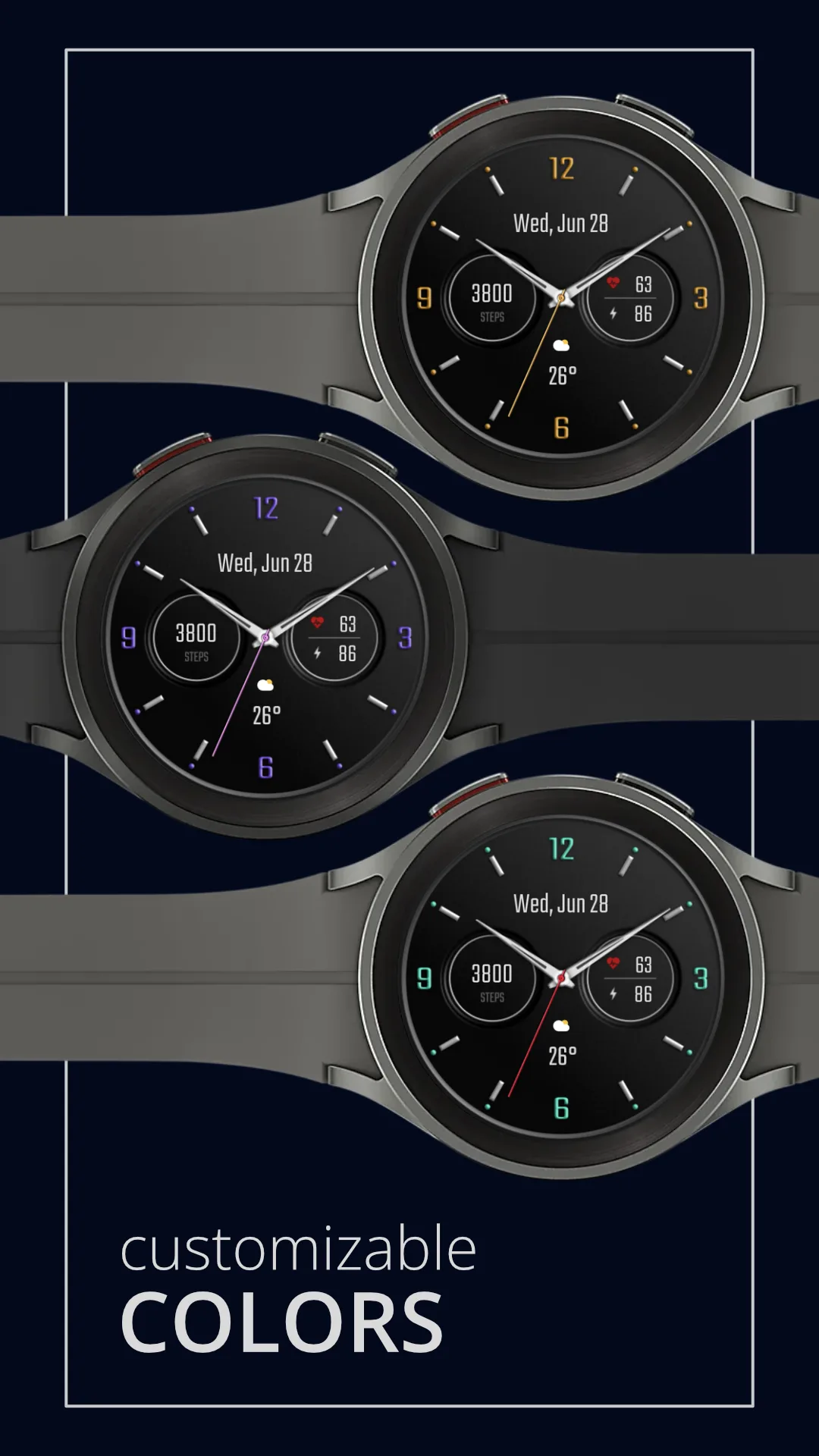DADAM58 Classic — Classic Wear OS watch face — screenshot 3
