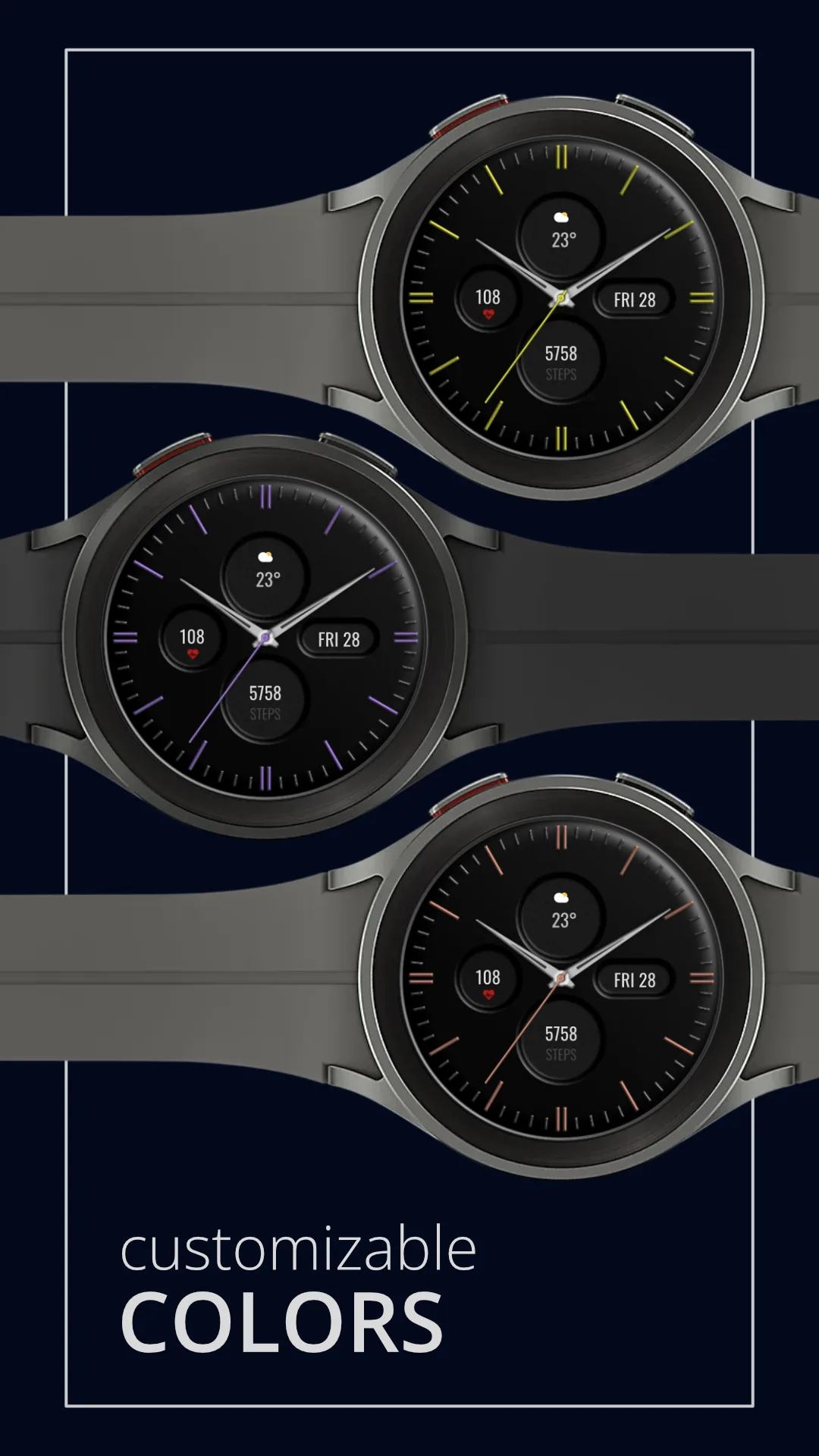 DADAM60 Minimal — Minimal Wear OS watch face — screenshot 3