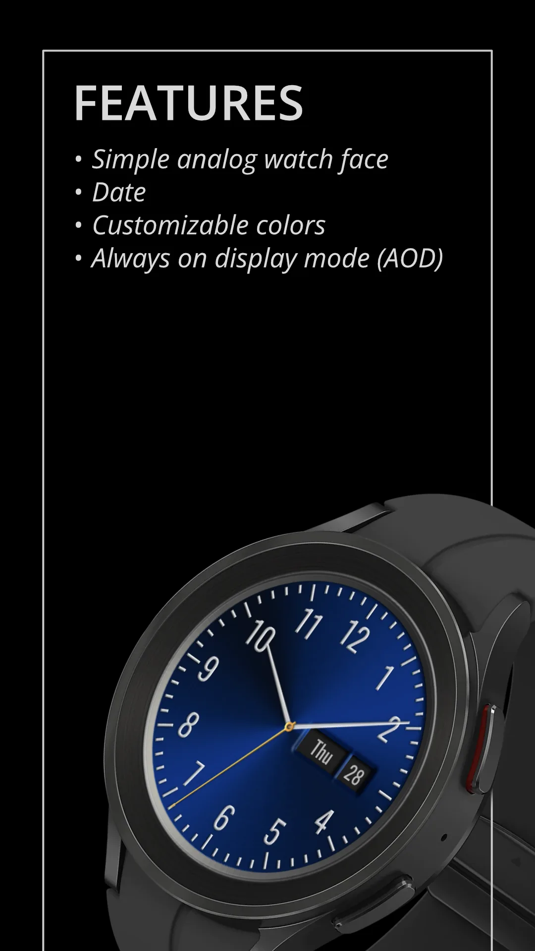 DADAM61B Classic — Classic Wear OS watch face — screenshot 2