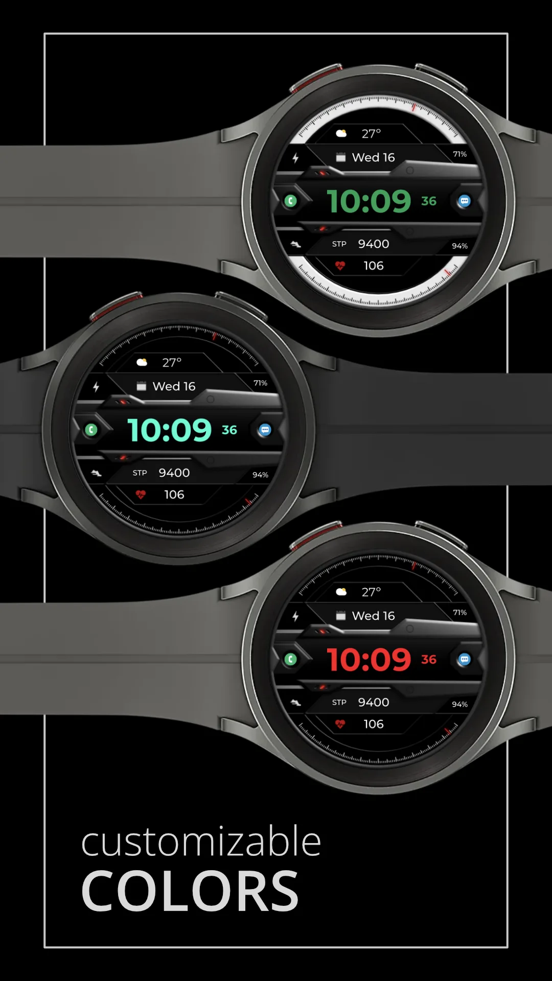 DADAM63 Digital — Digital Wear OS watch face — screenshot 3