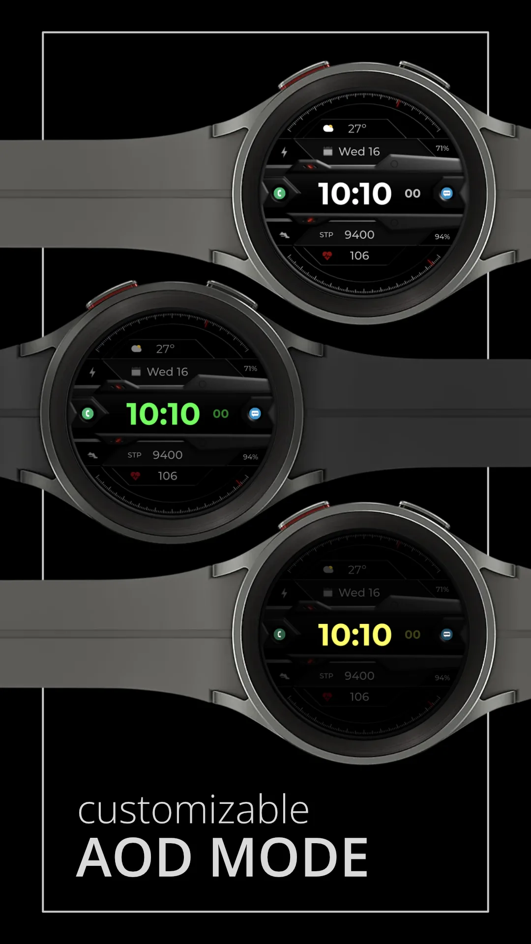 DADAM63 Digital — Digital Wear OS watch face — screenshot 4