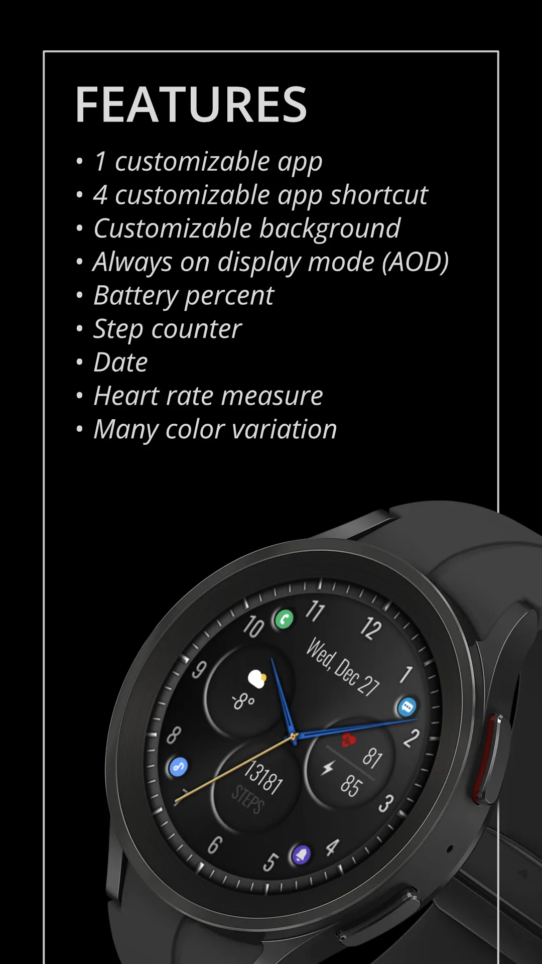 DADAM65 Classic — Classic Wear OS watch face — screenshot 2