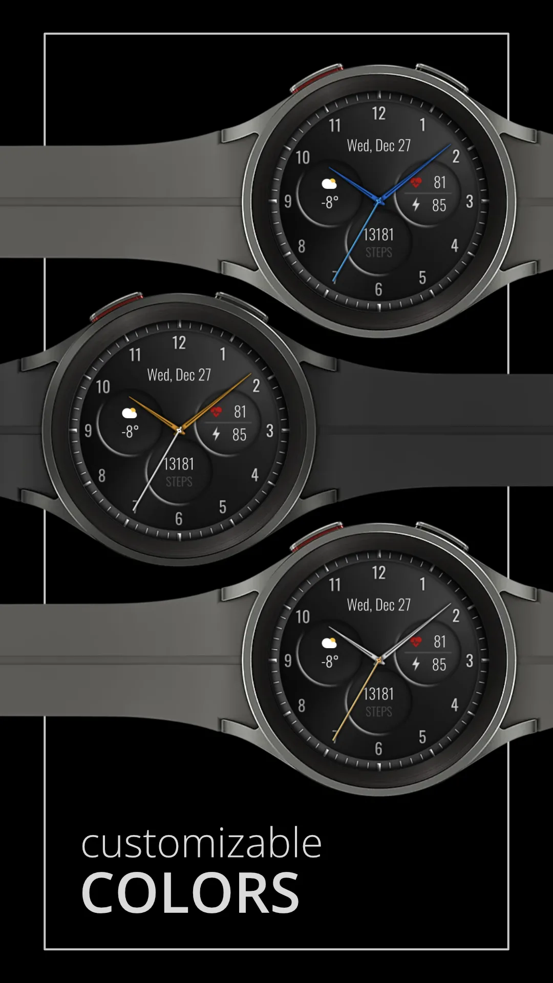 DADAM65 Classic — Classic Wear OS watch face — screenshot 3