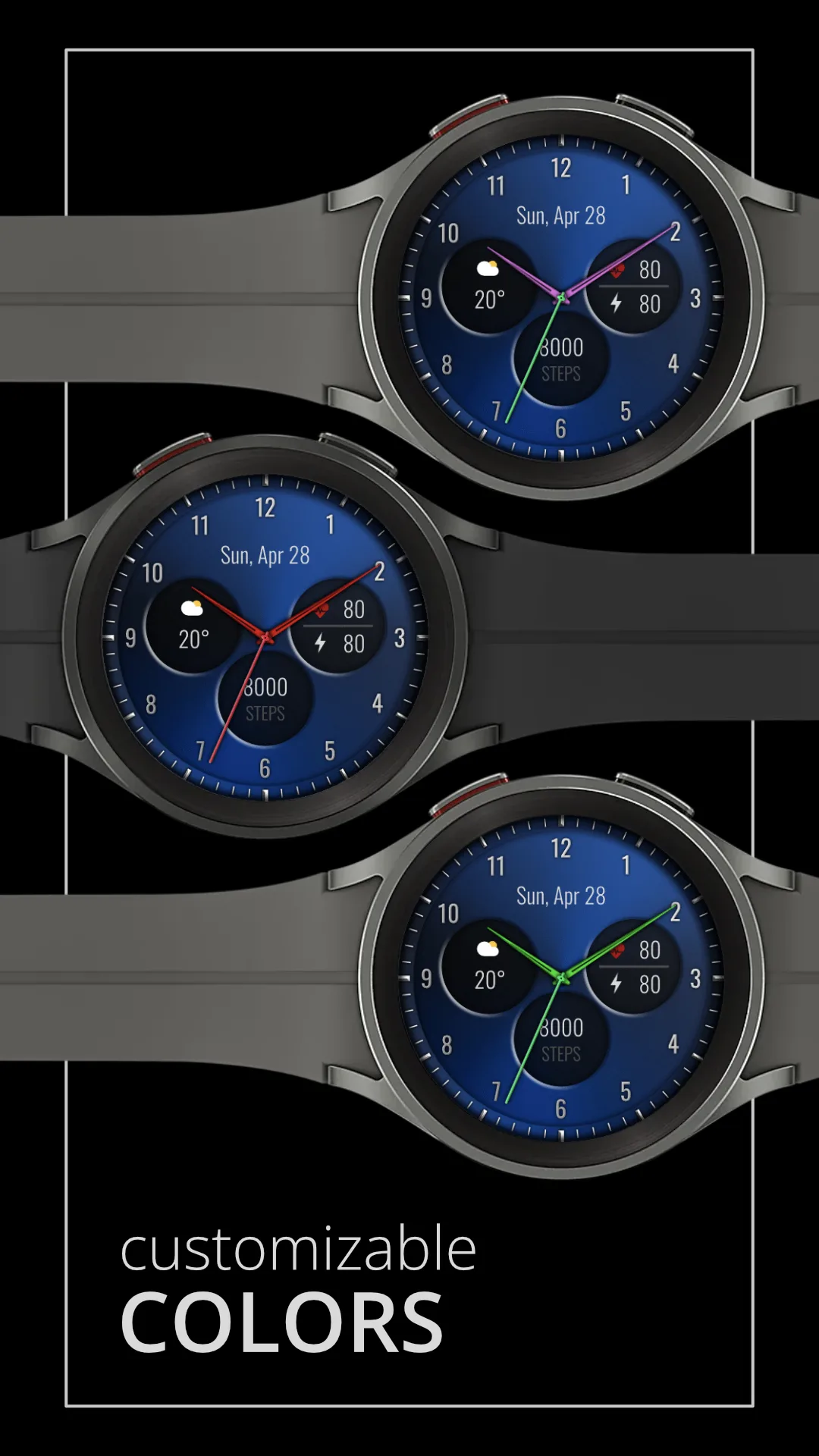 DADAM65B Classic — Classic Wear OS watch face — screenshot 2