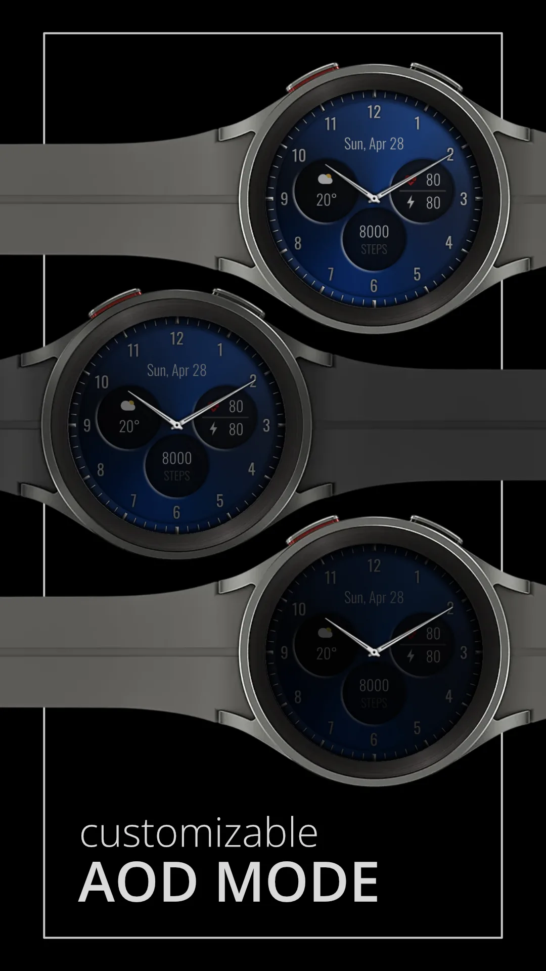 DADAM65B Classic — Classic Wear OS watch face — screenshot 3