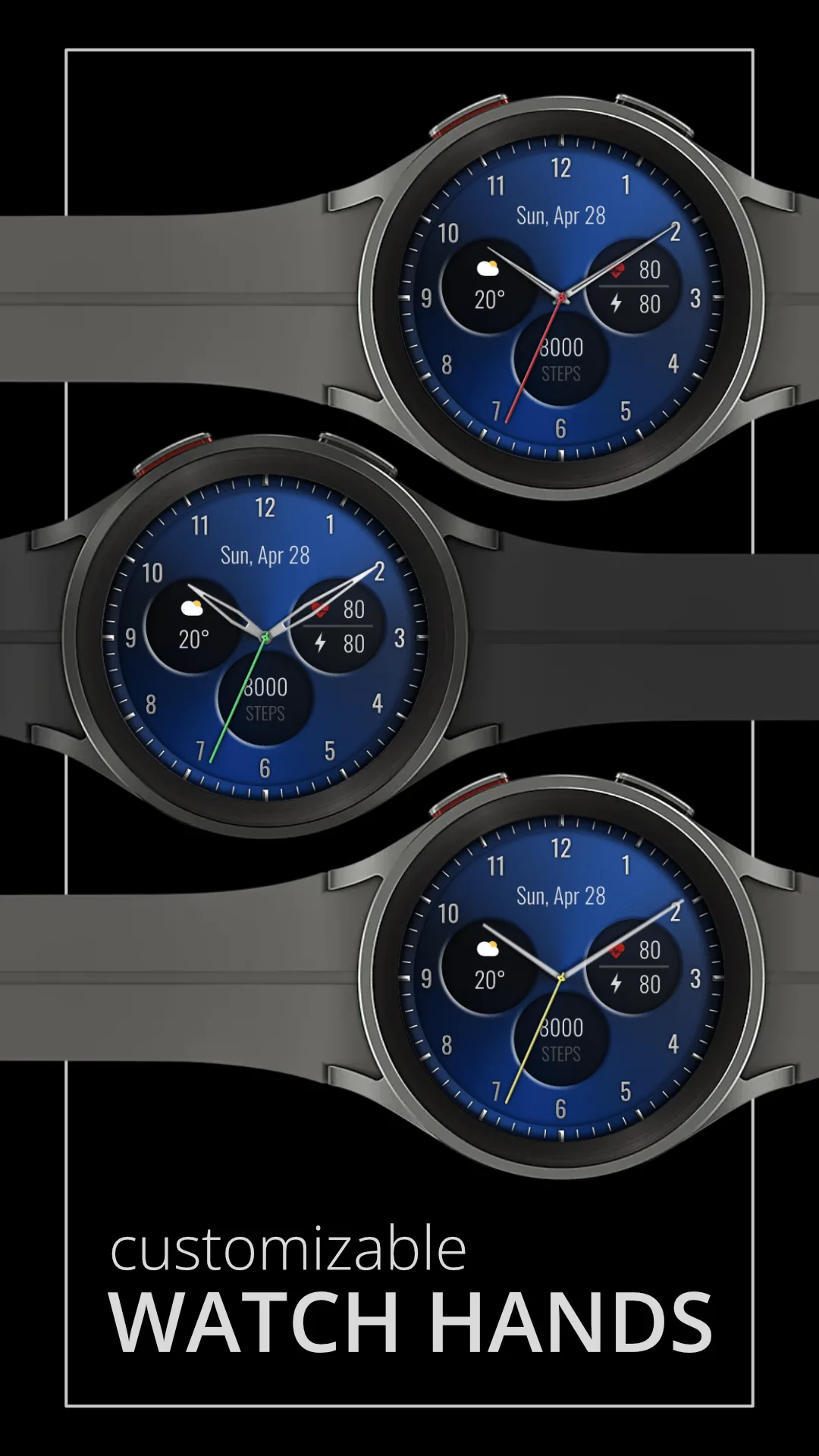 DADAM65B Classic — Classic Wear OS watch face — screenshot 4