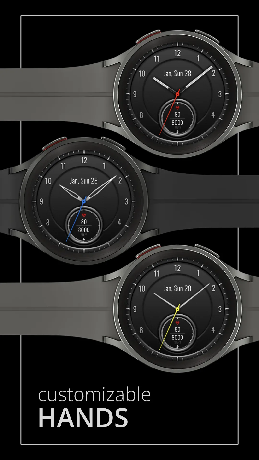 DADAM66 Classic — Classic Wear OS watch face — screenshot 3
