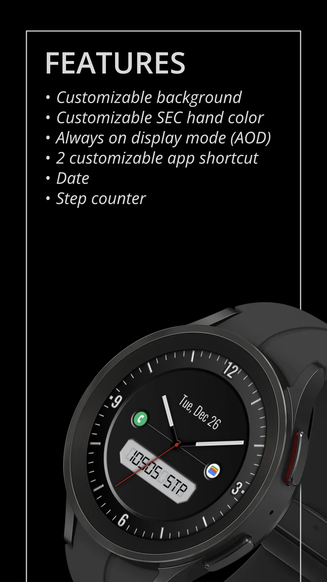 DADAM67 Classic — Classic Wear OS watch face — screenshot 2