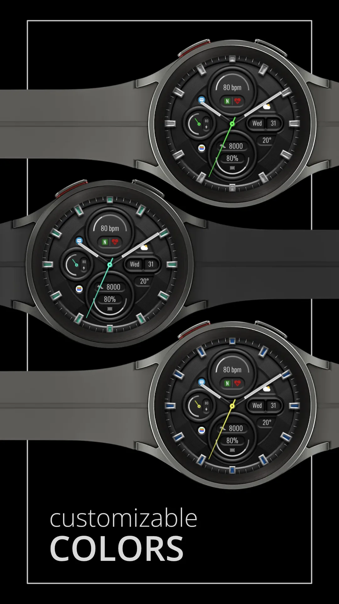 DADAM68 Classic — Classic Wear OS watch face — screenshot 3