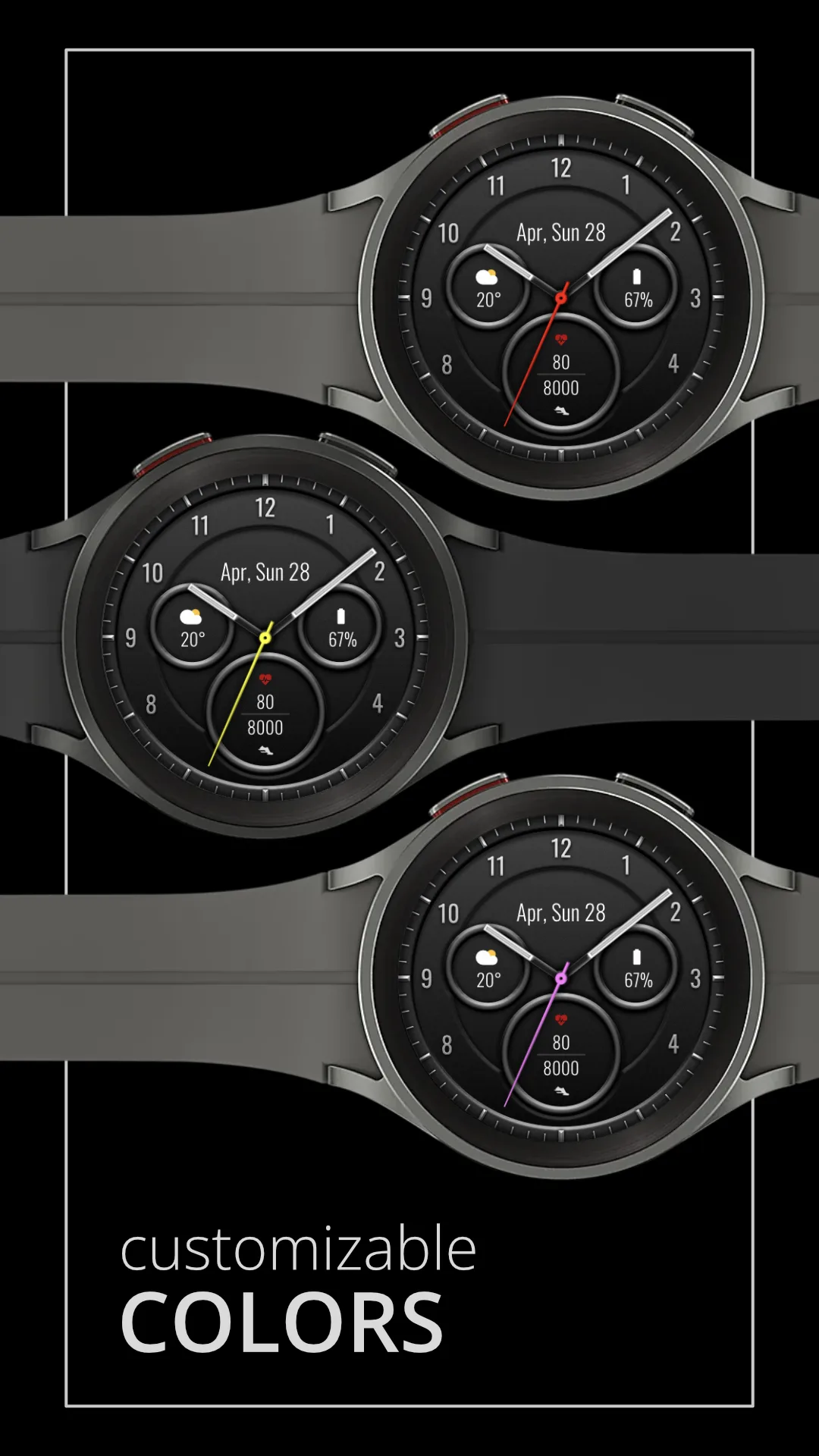 DADAM71 Classic — Classic Wear OS watch face — screenshot 2