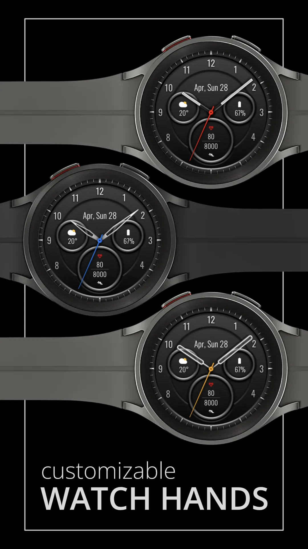 DADAM71 Classic — Classic Wear OS watch face — screenshot 3