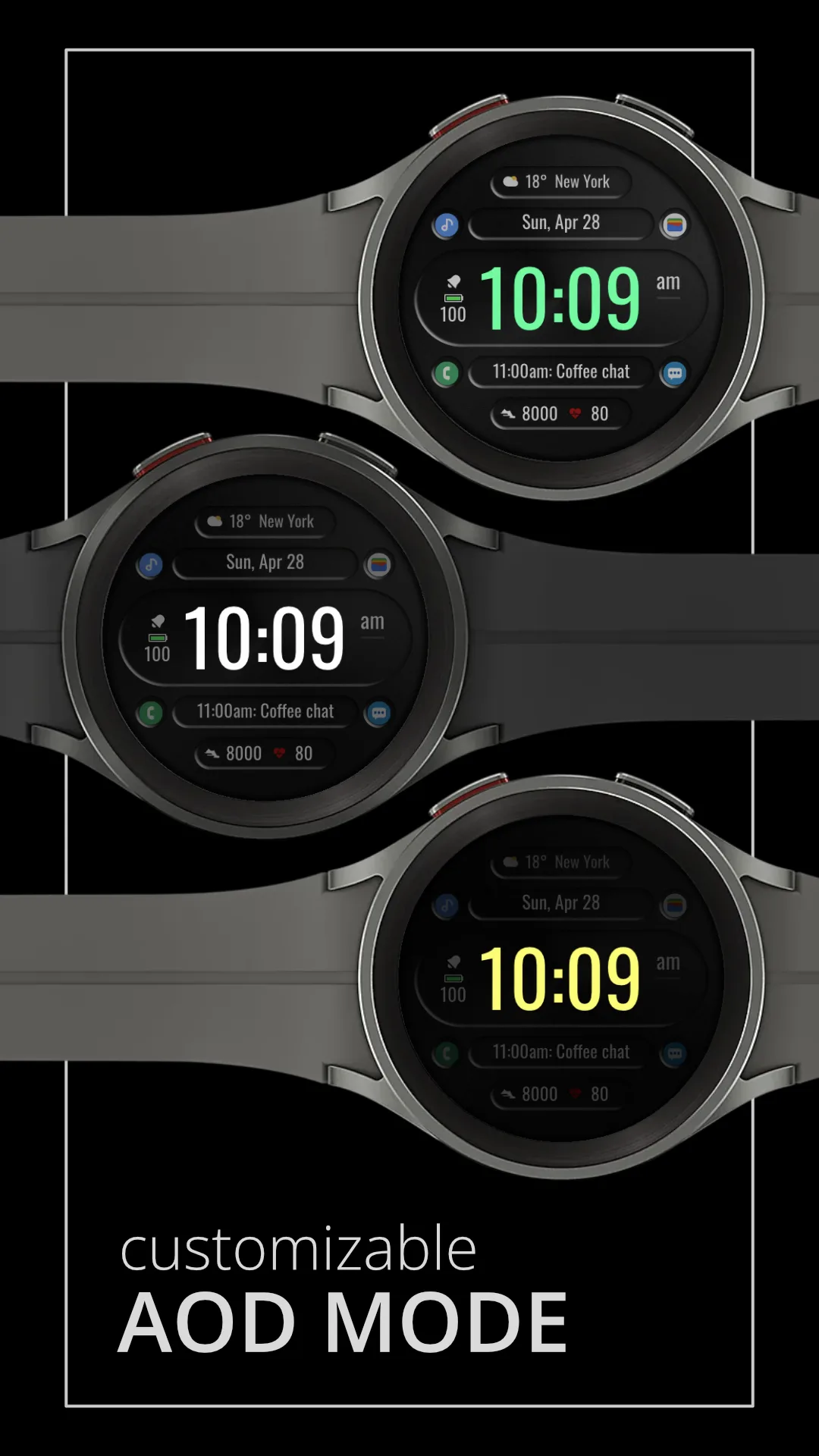 DADAM72 Digital — Digital Wear OS watch face — screenshot 3
