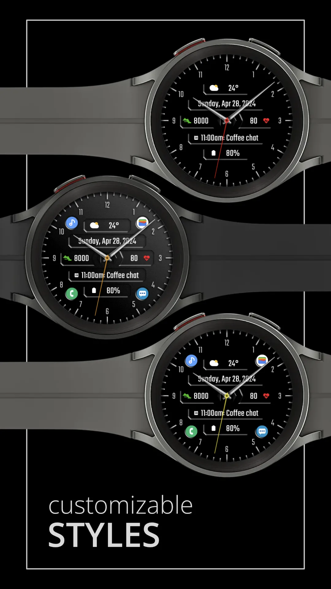 DADAM73 Classic — Classic Wear OS watch face — screenshot 2
