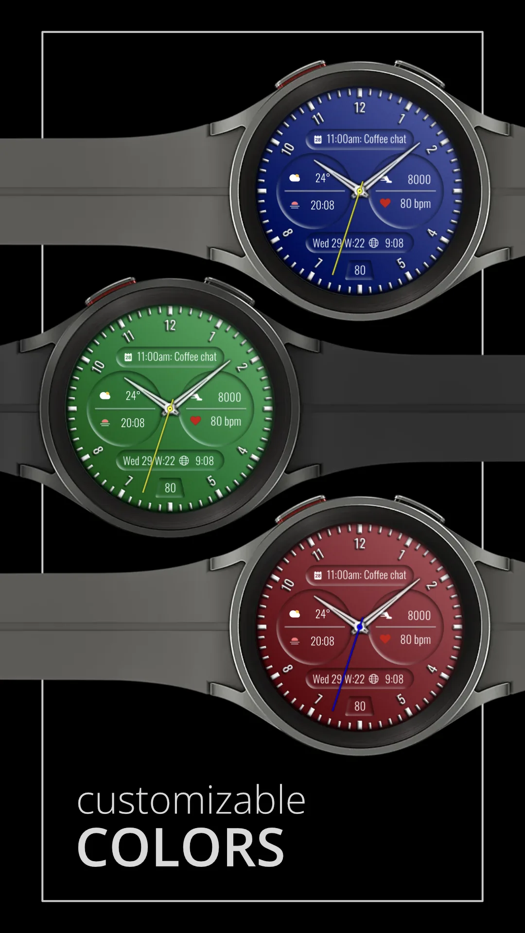 DADAM74 Classic — Classic Wear OS watch face — screenshot 2