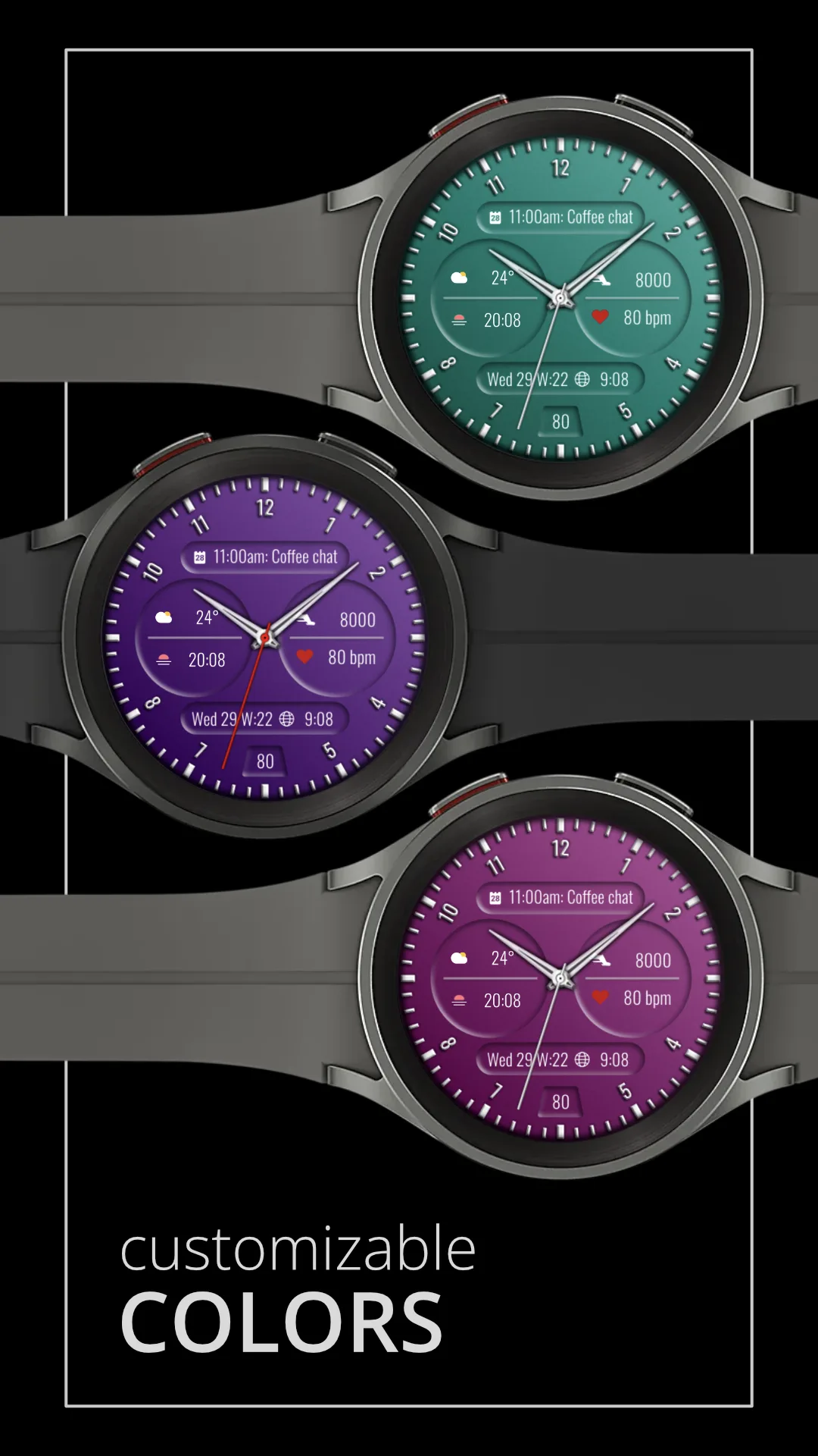 DADAM74 Classic — Classic Wear OS watch face — screenshot 4