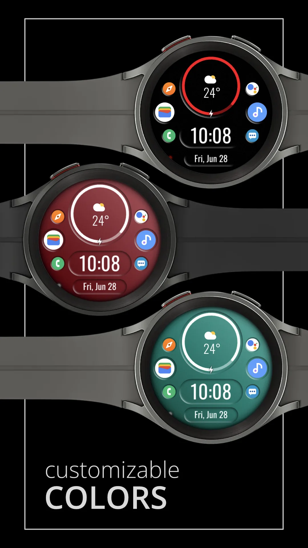 DADAM76 Launcher — Launcher Wear OS watch face — screenshot 3