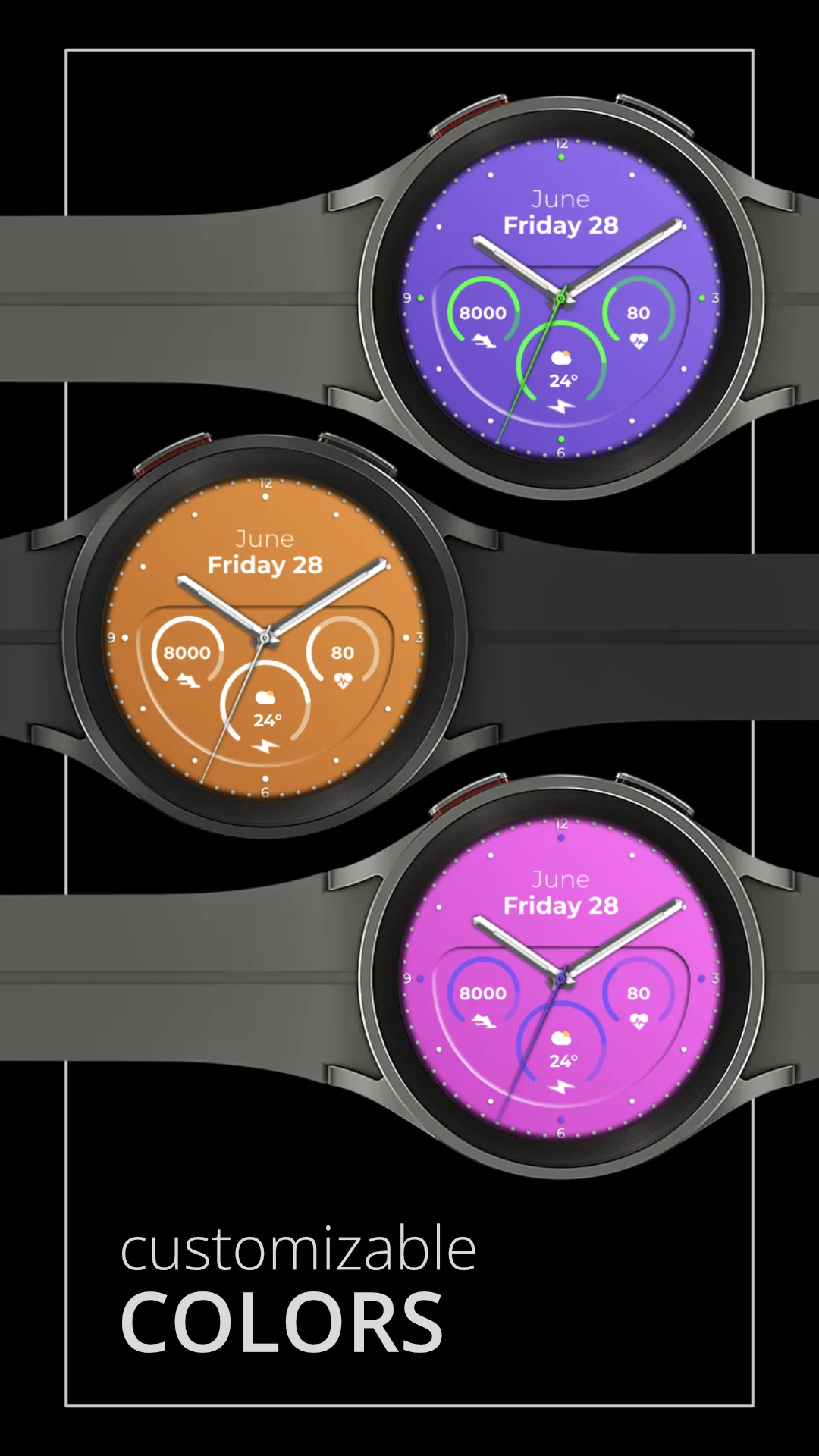 DADAM77 Modern — Modern Wear OS watch face — screenshot 4