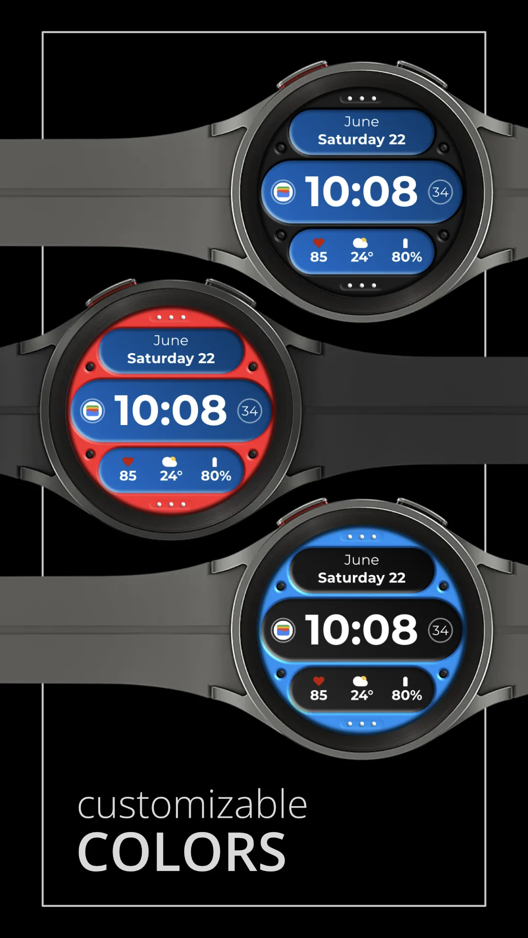 DADAM78 Digital — Digital Wear OS watch face — screenshot 2