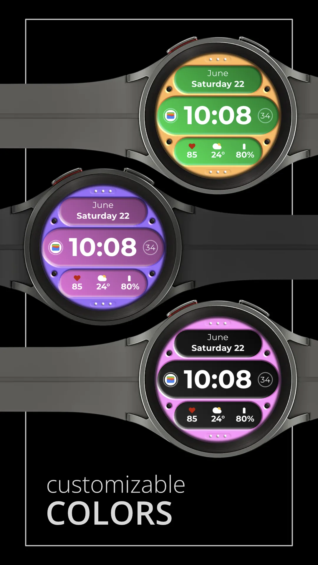DADAM78 Digital — Digital Wear OS watch face — screenshot 3