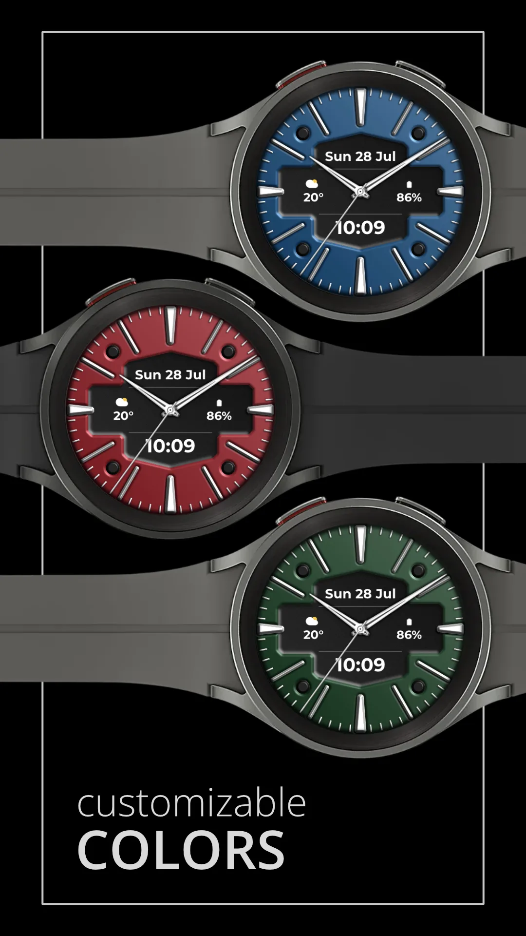 DADAM79 Hybrid — Hybrid Wear OS watch face — screenshot 2
