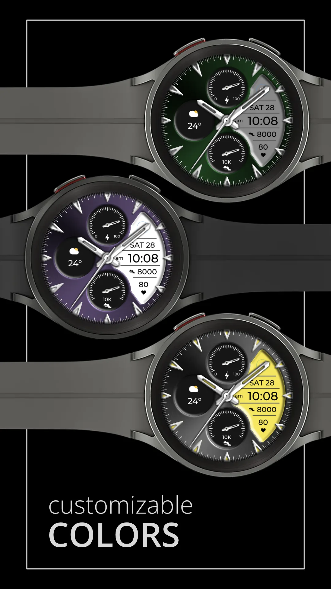 DADAM84 Hybrid — Hybrid Wear OS watch face — screenshot 2