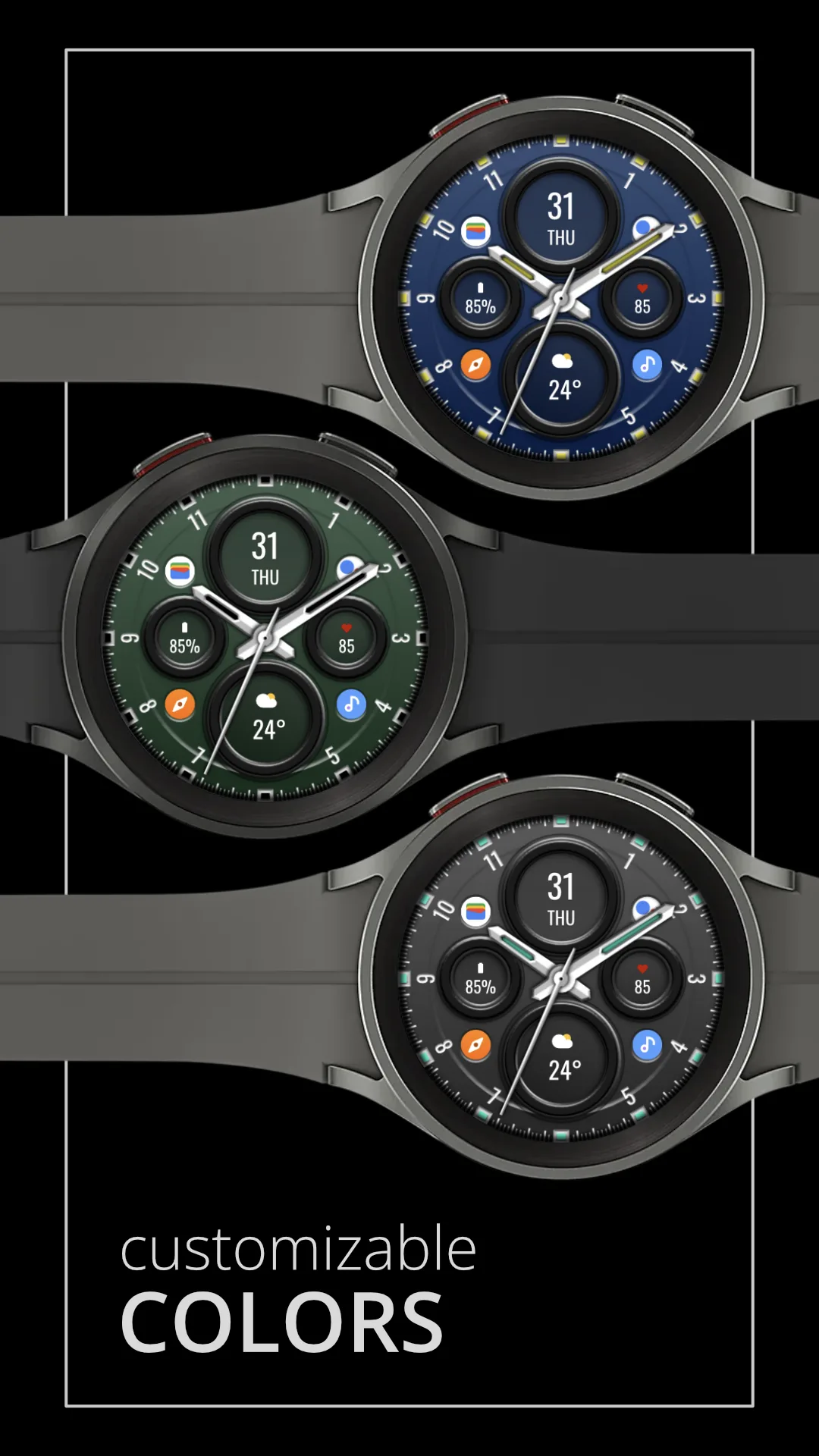 DADAM87 Hybrid — Hybrid Wear OS watch face — screenshot 2