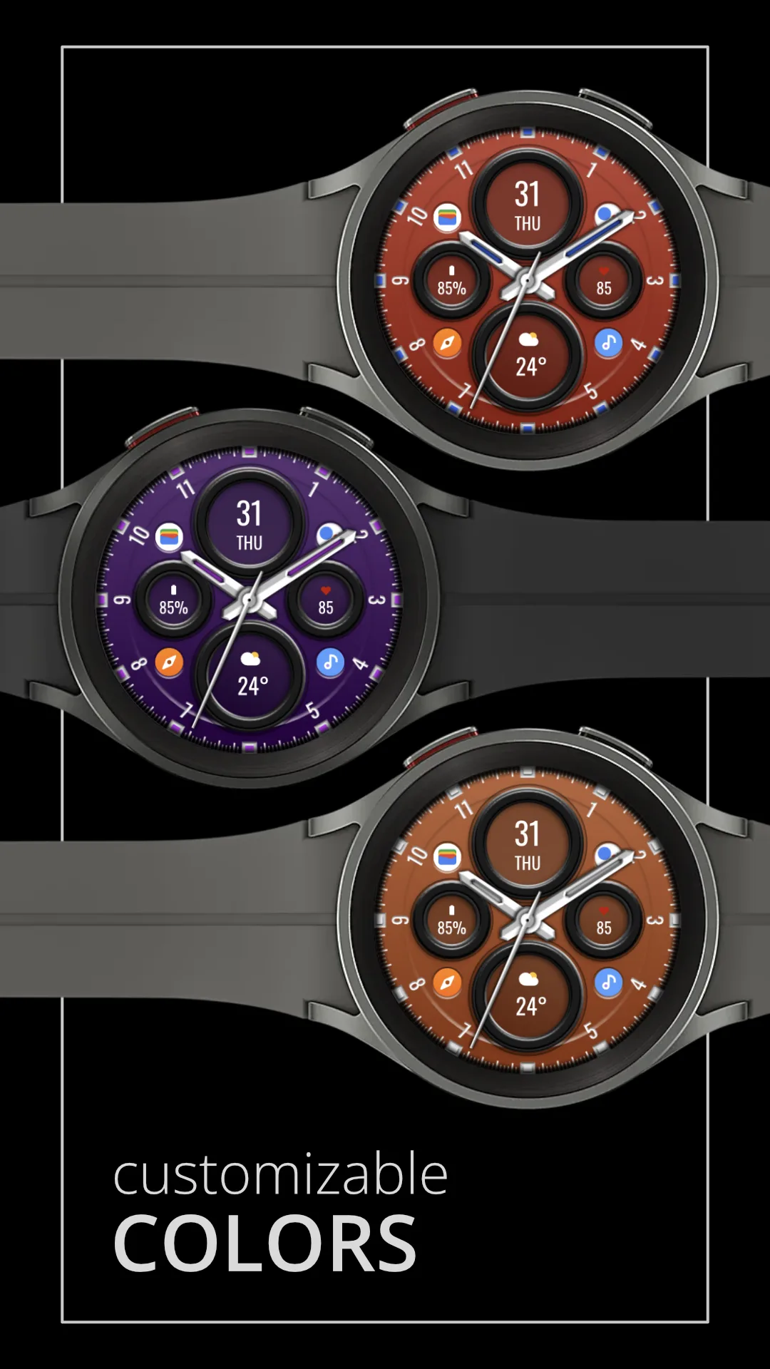 DADAM87 Hybrid — Hybrid Wear OS watch face — screenshot 3