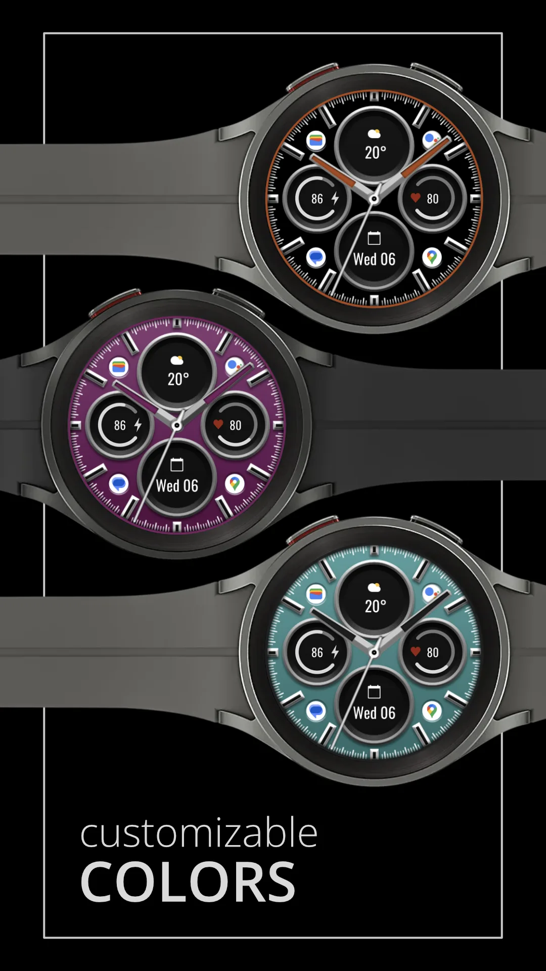 DADAM90 Classic — Classic Wear OS watch face — screenshot 3