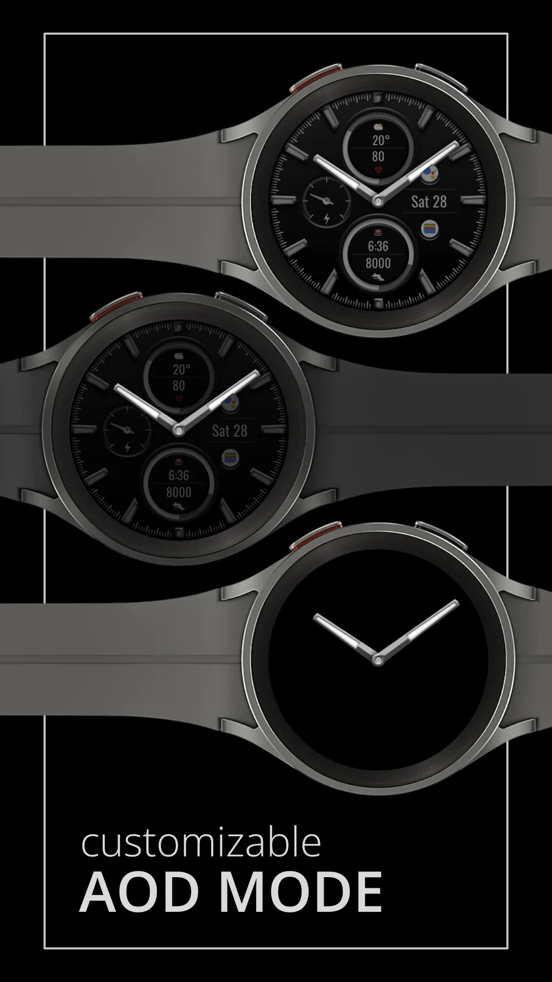 DADAM95 Analog — Analog Wear OS watch face — screenshot 4