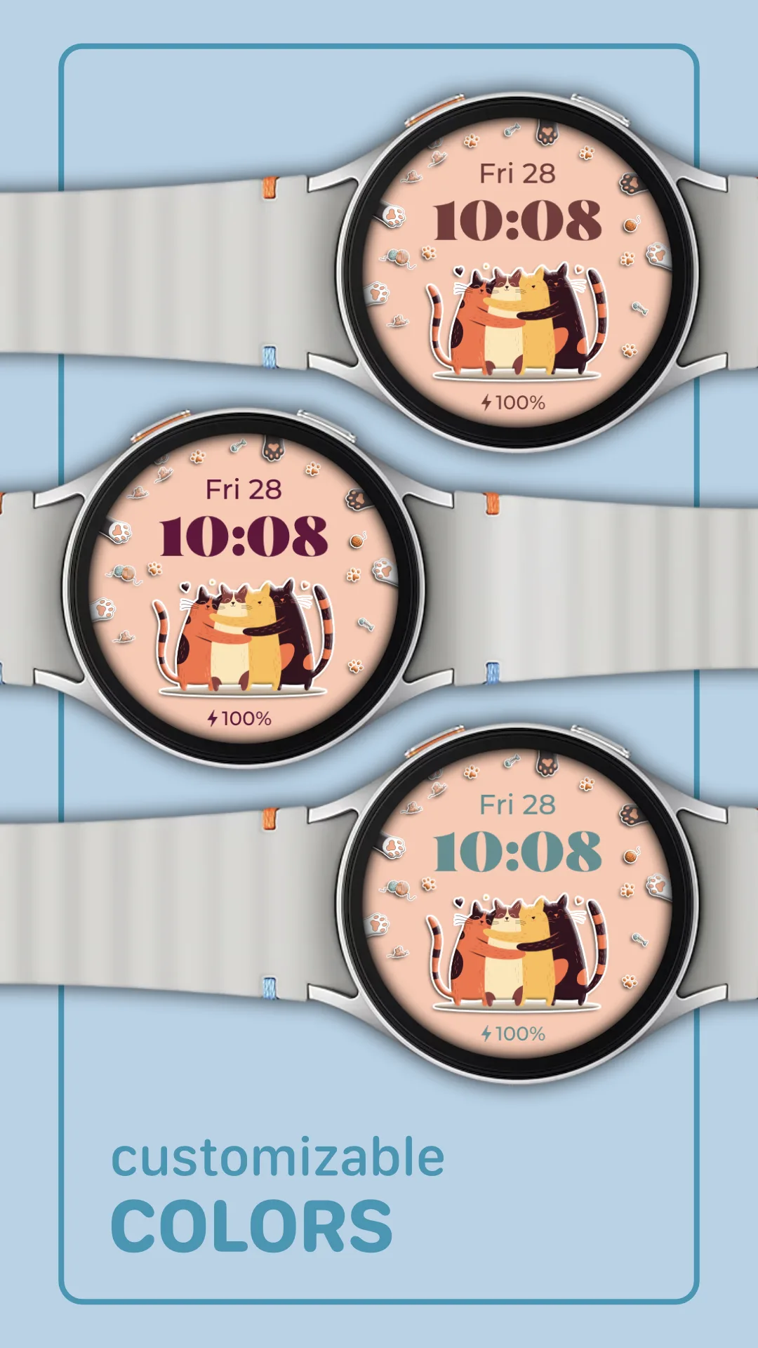 LUNA1 Cat — Cat Wear OS watch face — screenshot 2