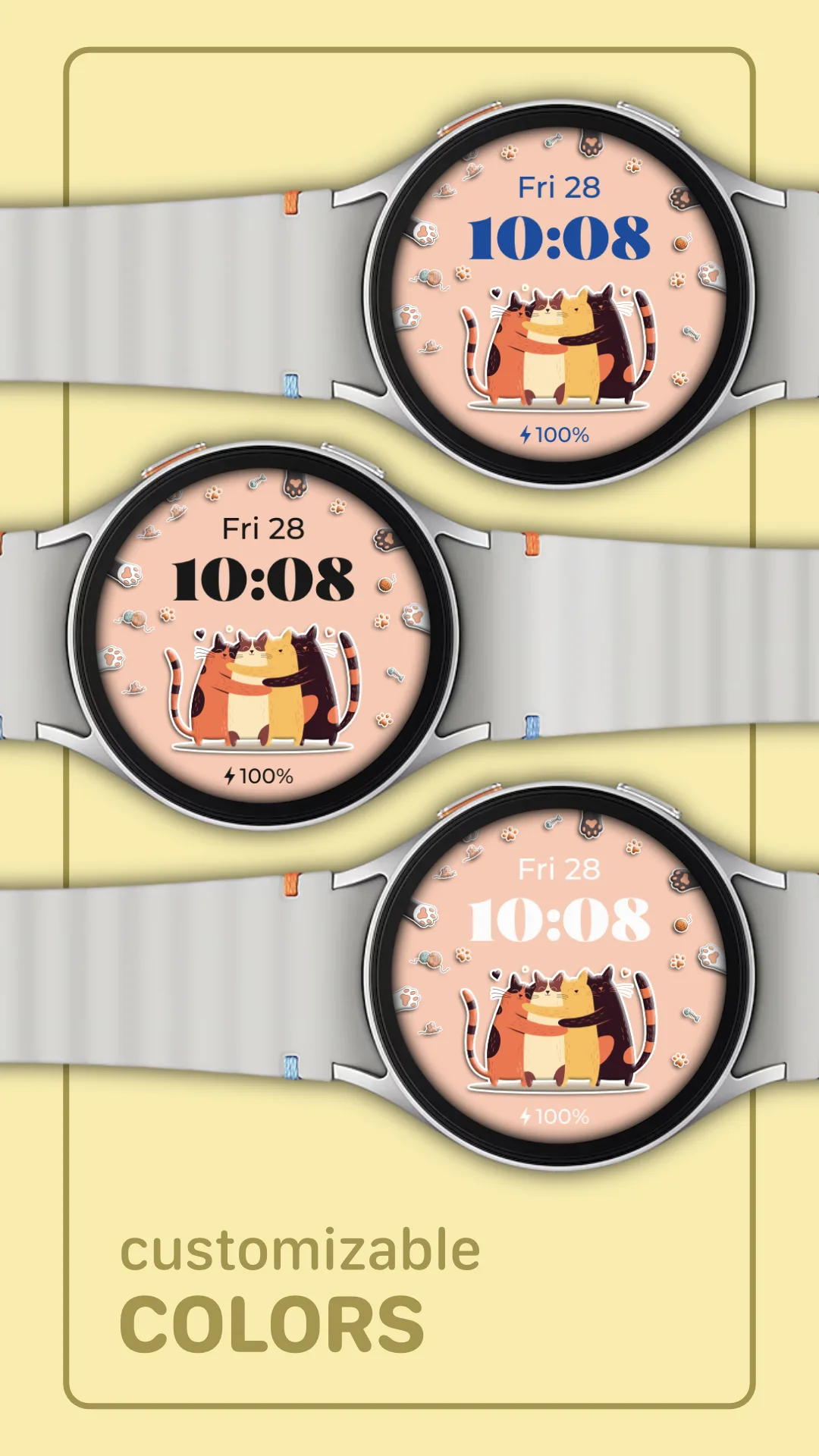 LUNA1 Cat — Cat Wear OS watch face — screenshot 3